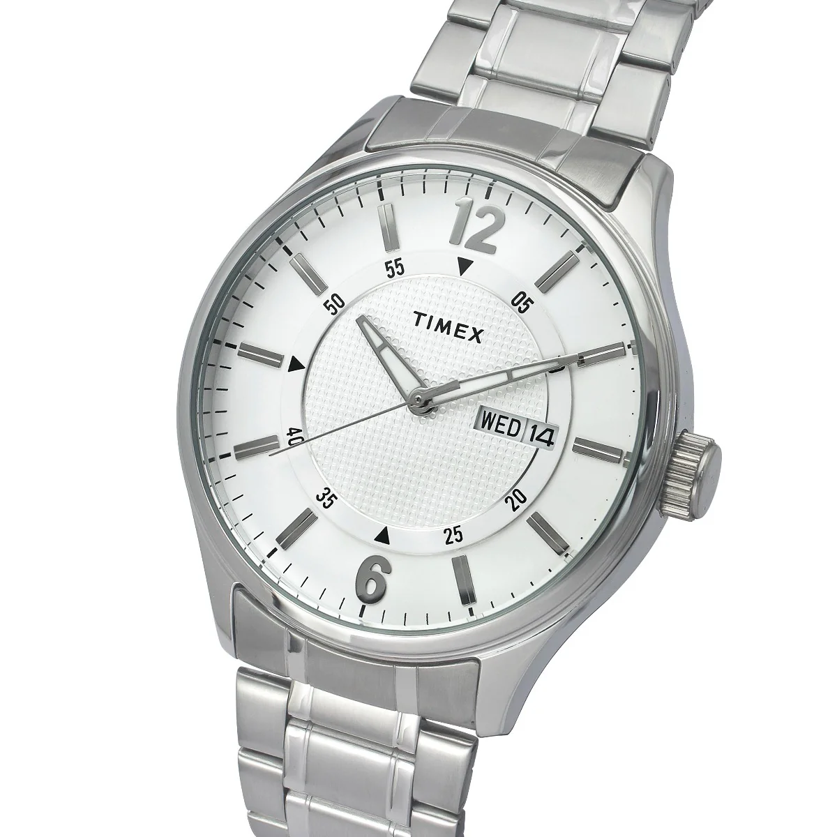 Timex Fashion Men's White Dial Round Case Day Date Function Watch -TWEG19803 - Image 2