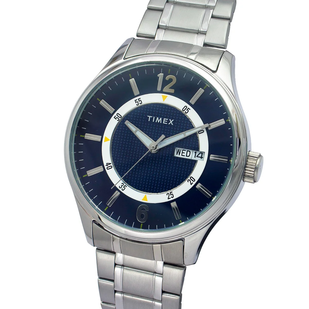 Timex Fashion Men's Blue Dial Round Case Day Date Function Watch -TWEG19804 - Image 2