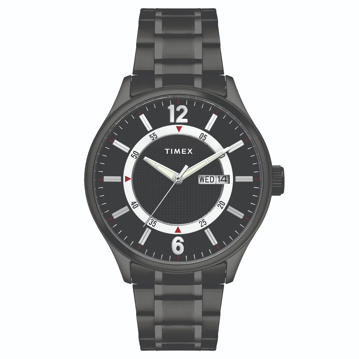 Timex Fashion Men's Black Dial Round Case Day Date Function Watch -TWEG19805