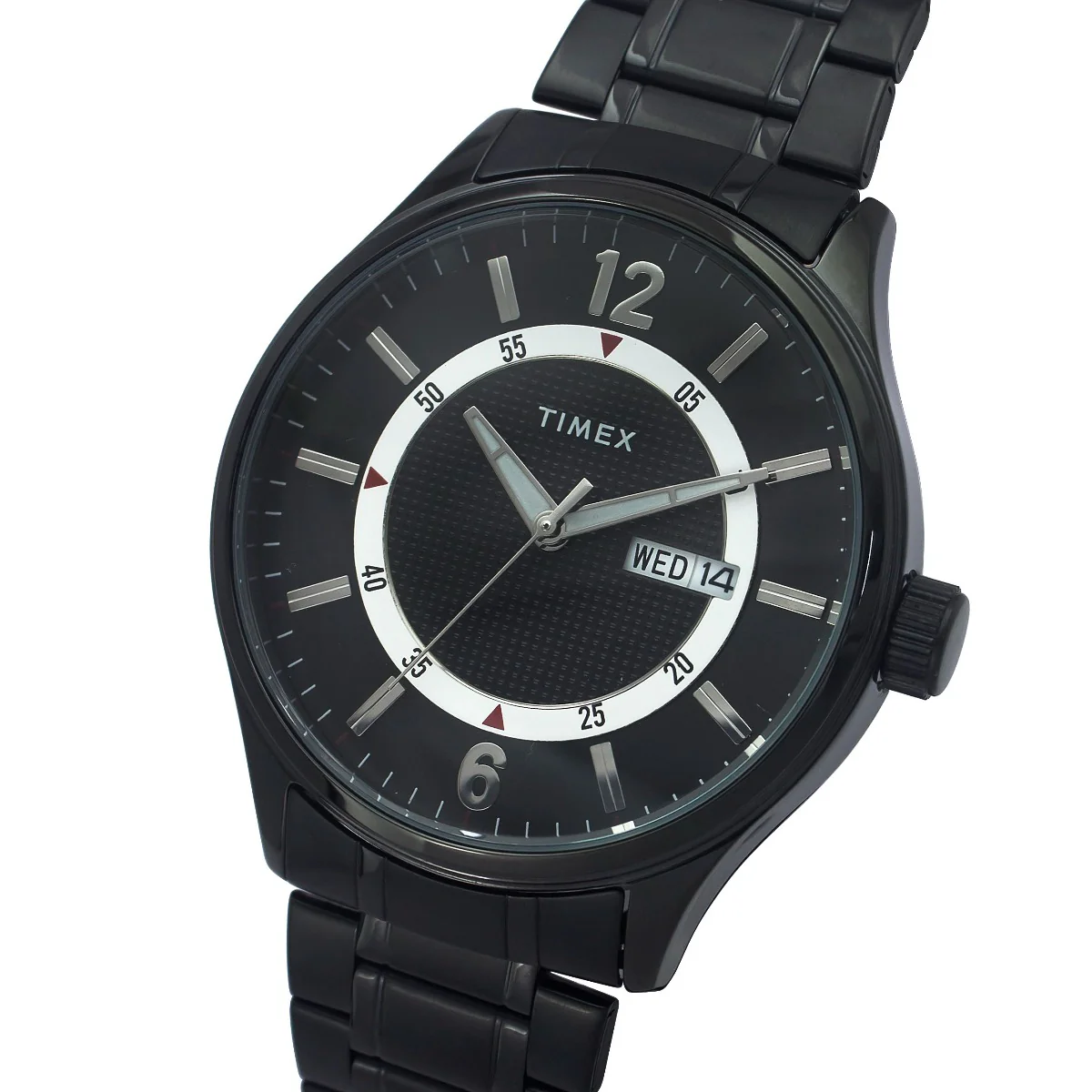 Timex Fashion Men's Black Dial Round Case Day Date Function Watch -TWEG19805 - Image 2