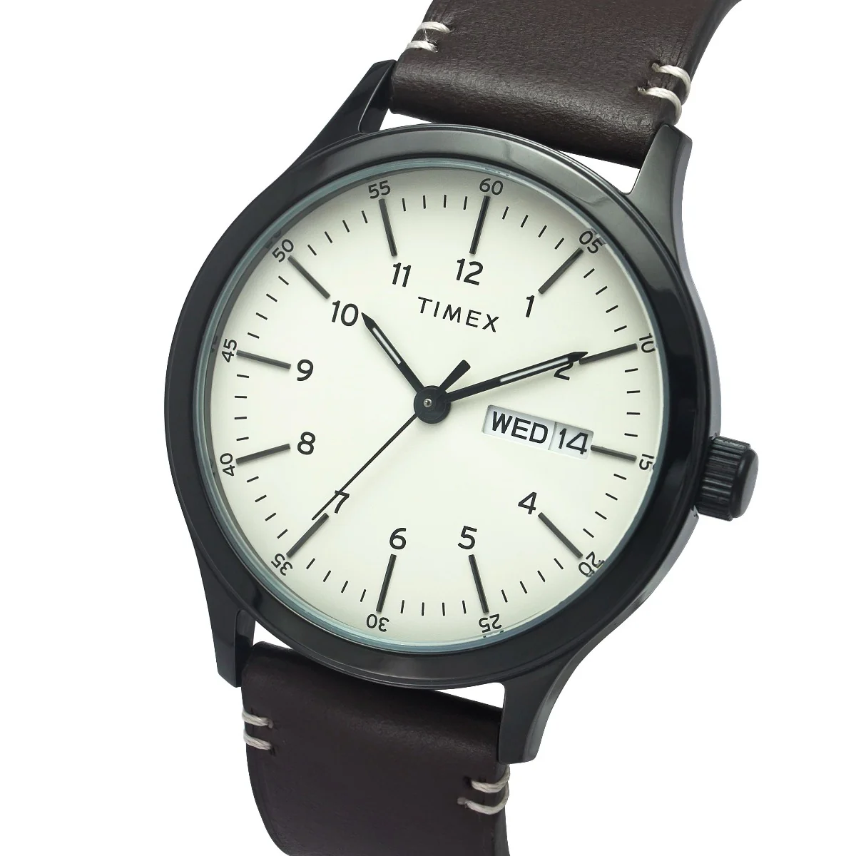 Timex Fashion Men's Beige Dial Round Case Day Date Function Watch -TWEG19702 - Image 2
