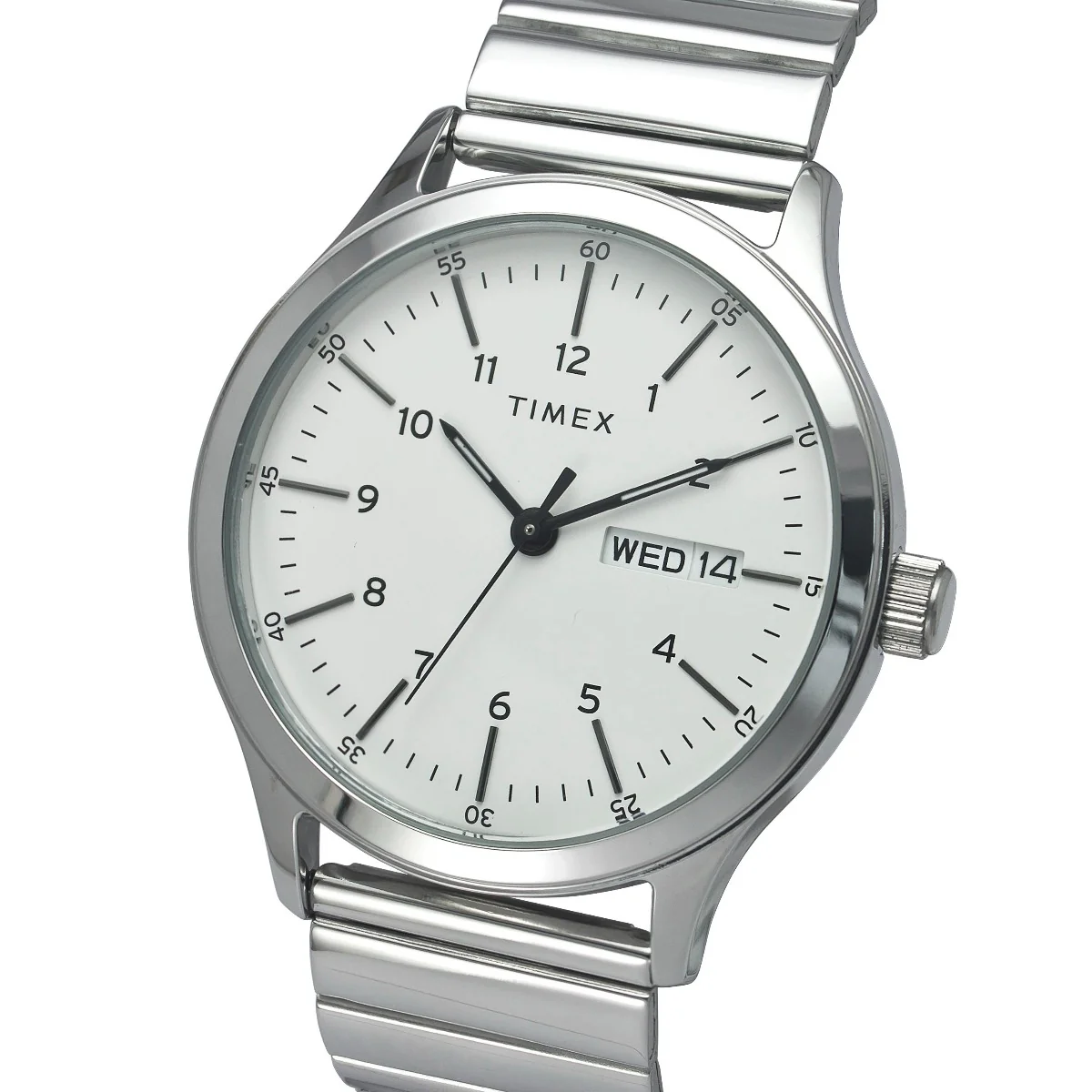 Timex Fashion Men's White Dial Round Case Day Date Function Watch -TWEG19703 - Image 2