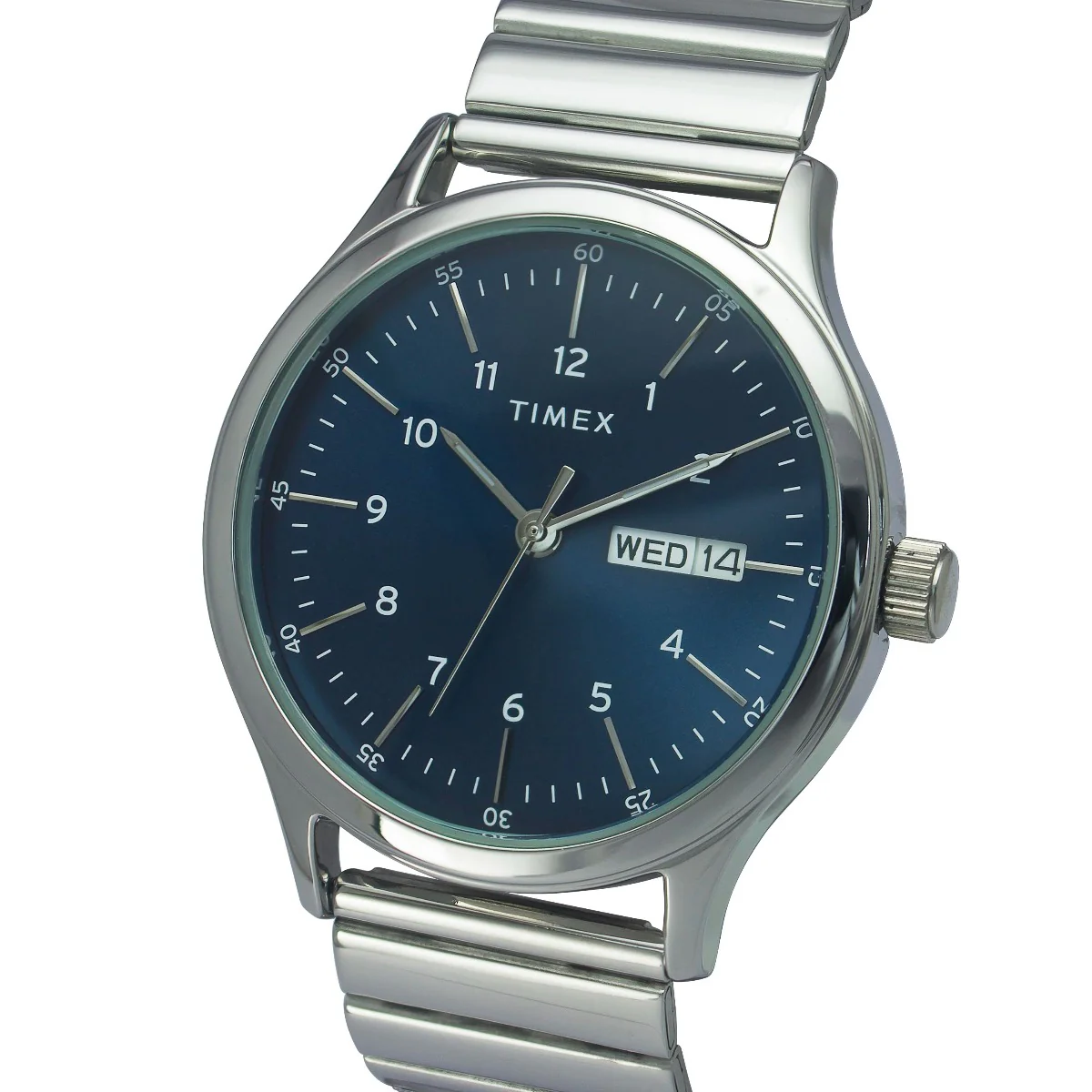 Timex Fashion Men's Blue Dial Round Case Day Date Function Watch -TWEG19704 - Image 2