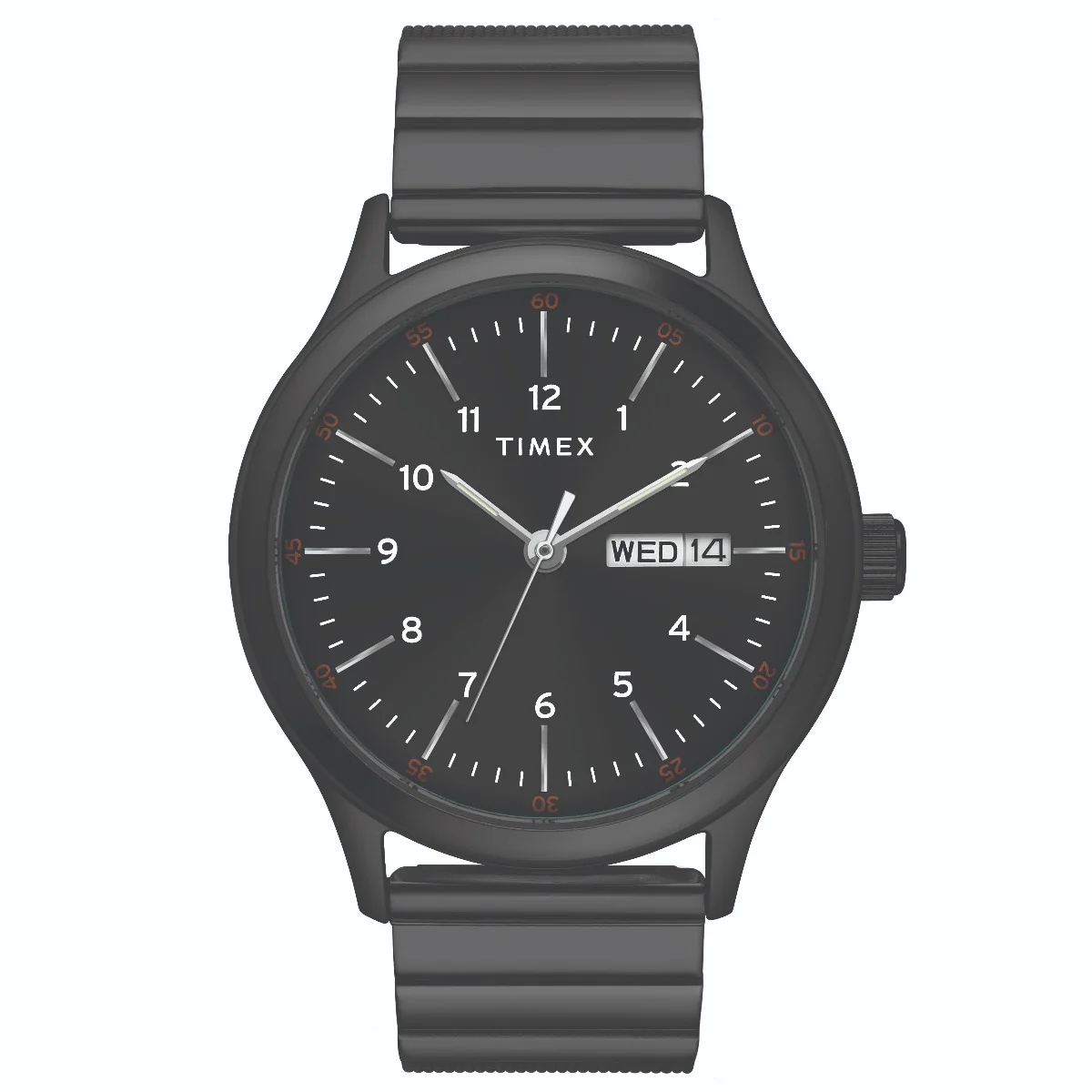 Timex Fashion Men's Black Dial Round Case Day Date Function Watch -TWEG19705