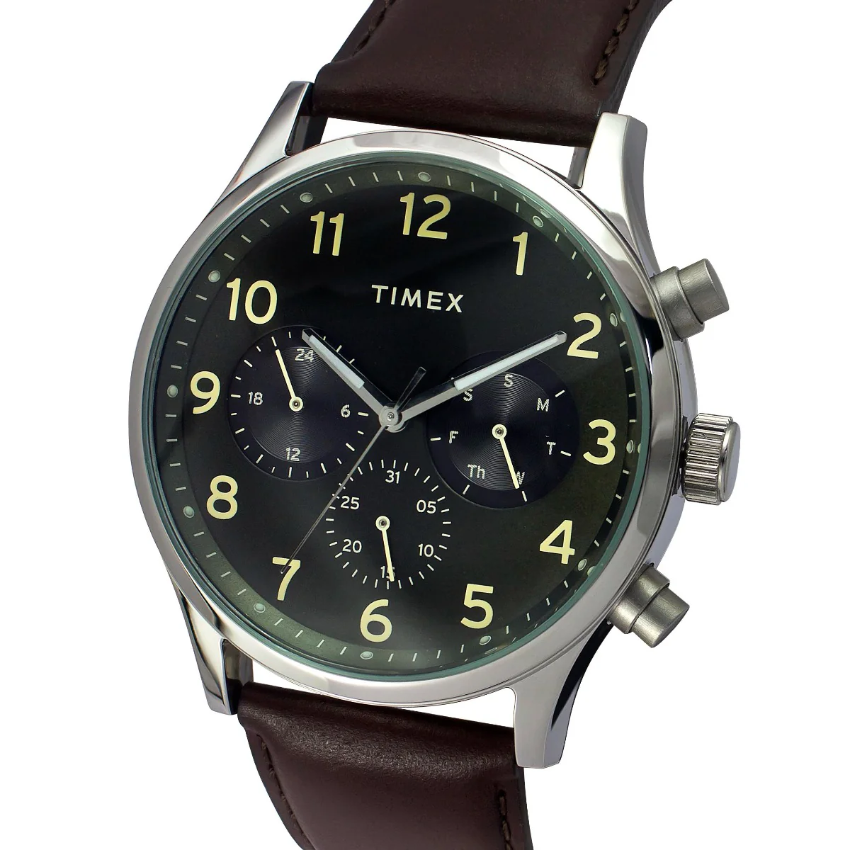 Timex Fashion Men's Green Dial Round Case Multifunction Function Watch -TWEG19600 - Image 2