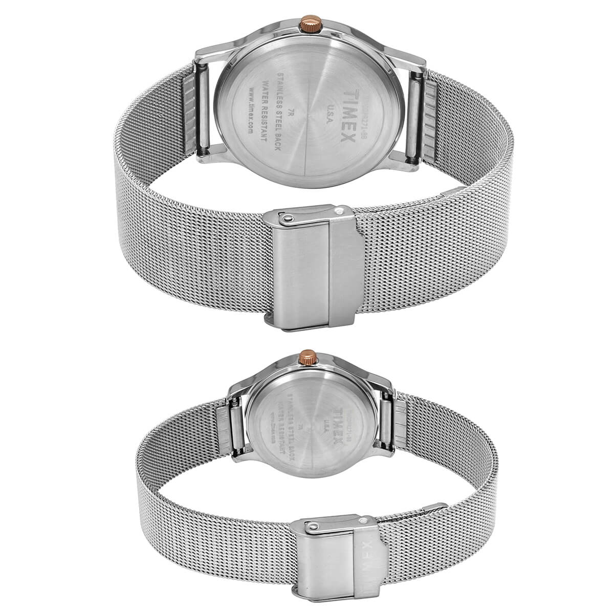 Timex Classics Pairs Silver Dial Round Case 3 Hands Function Watch -TW00PR271 - Image 2