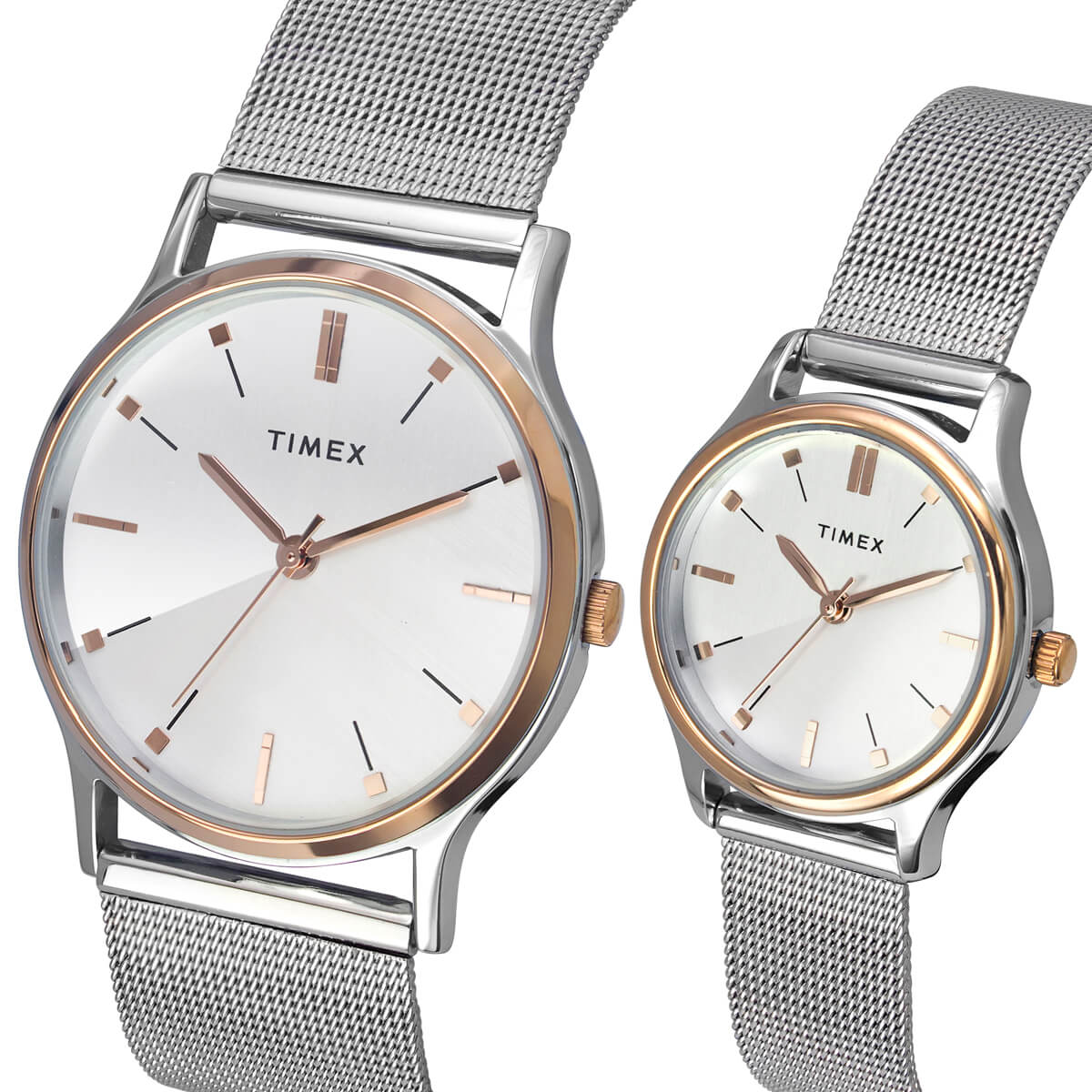 Timex Classics Pairs Silver Dial Round Case 3 Hands Function Watch -TW00PR271 - Image 5