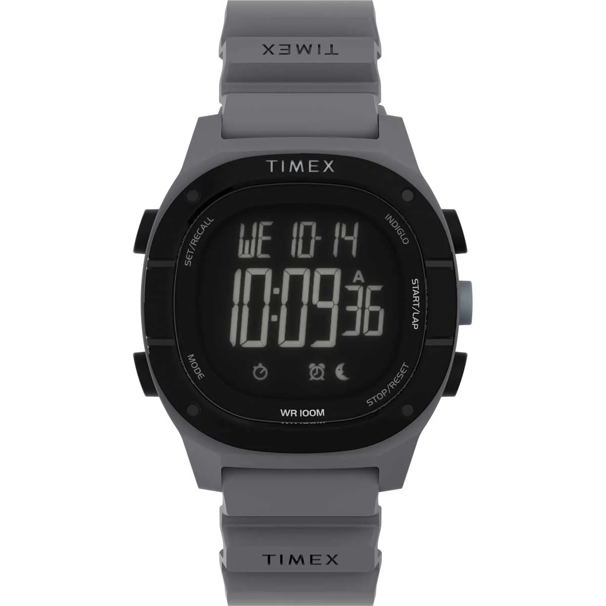 Timex Global Unisex Gray Dial  Case Soft-Silicone-Rubber-Strap Function Watch -TW5M35300