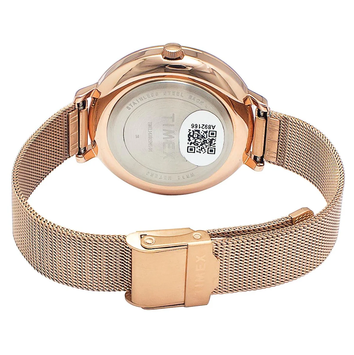 Timex Fashion Women's Rose Gold Dial Round Case 3 Hands Function Watch -TWEL14701 - Image 5