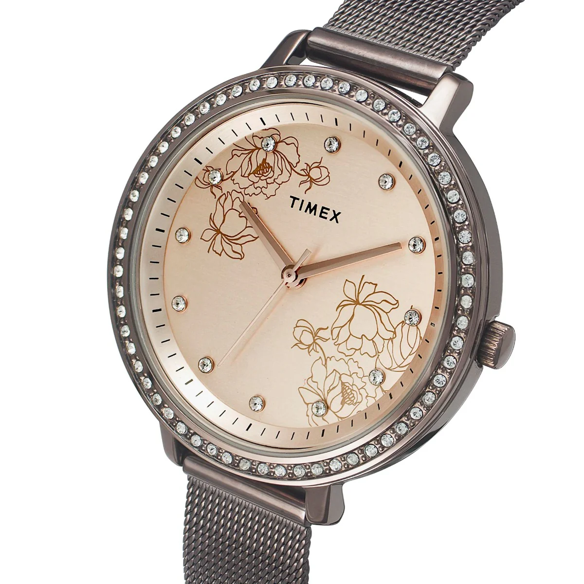 Timex Fashion Women's Rose Gold Dial Round Case 3 Hands Function Watch -TWEL14705 - Image 2