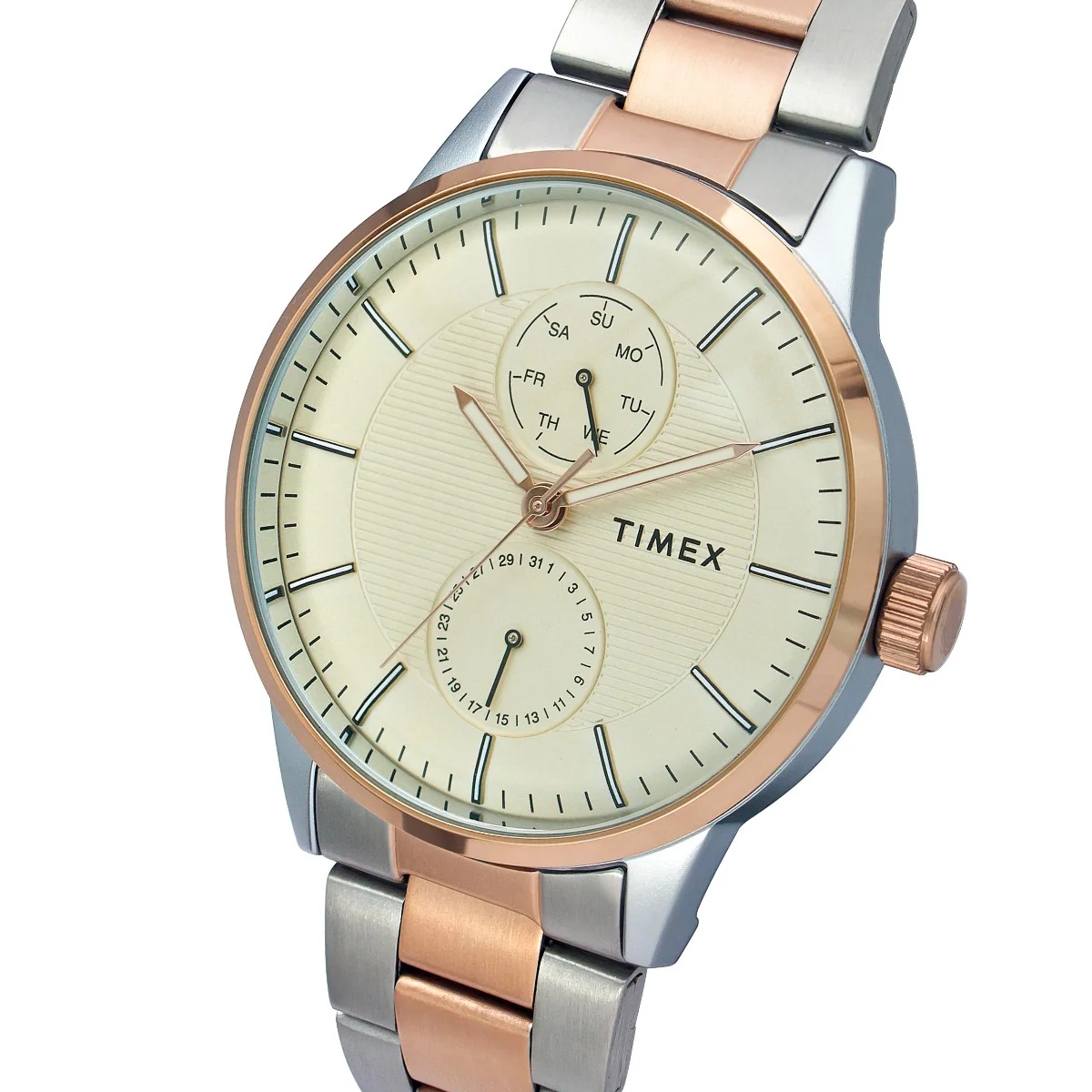 Timex Fashion Men's Beige Dial Round Case Multifunction Function Watch -TWEG19902 - Image 2