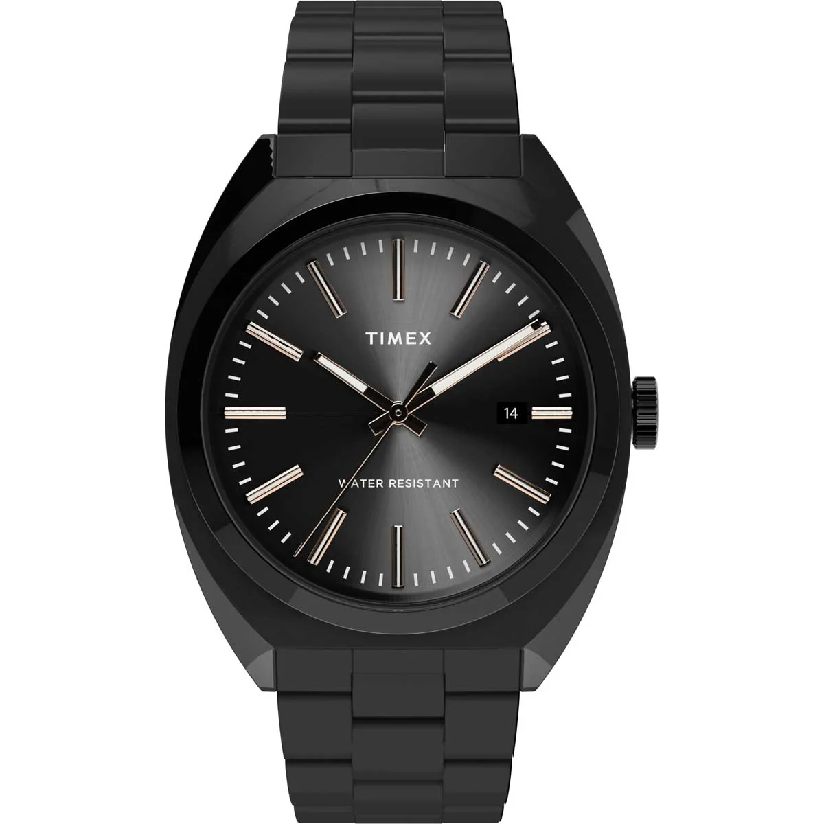 Timex City Collection Men's Quartz Analog Black Dial Other Case Stainless-Steel Function Watch -TW2U15500
