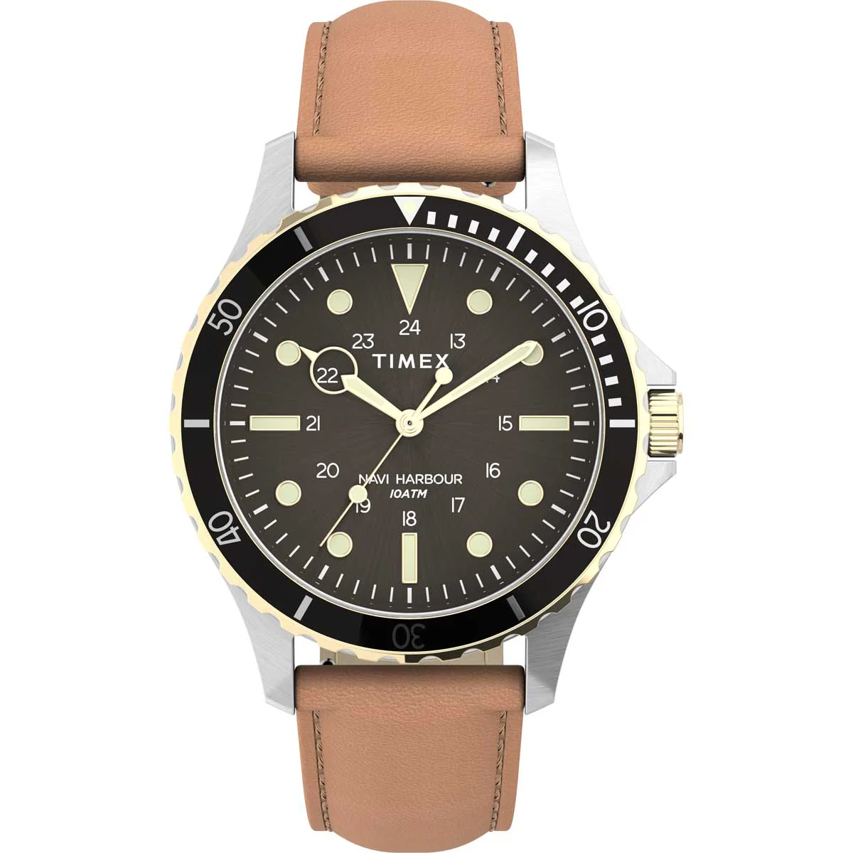 Timex Military Men's Quartz Analog Stainless Steel Dial Round Case Stainless-Steel Function Watch -TW2U55600