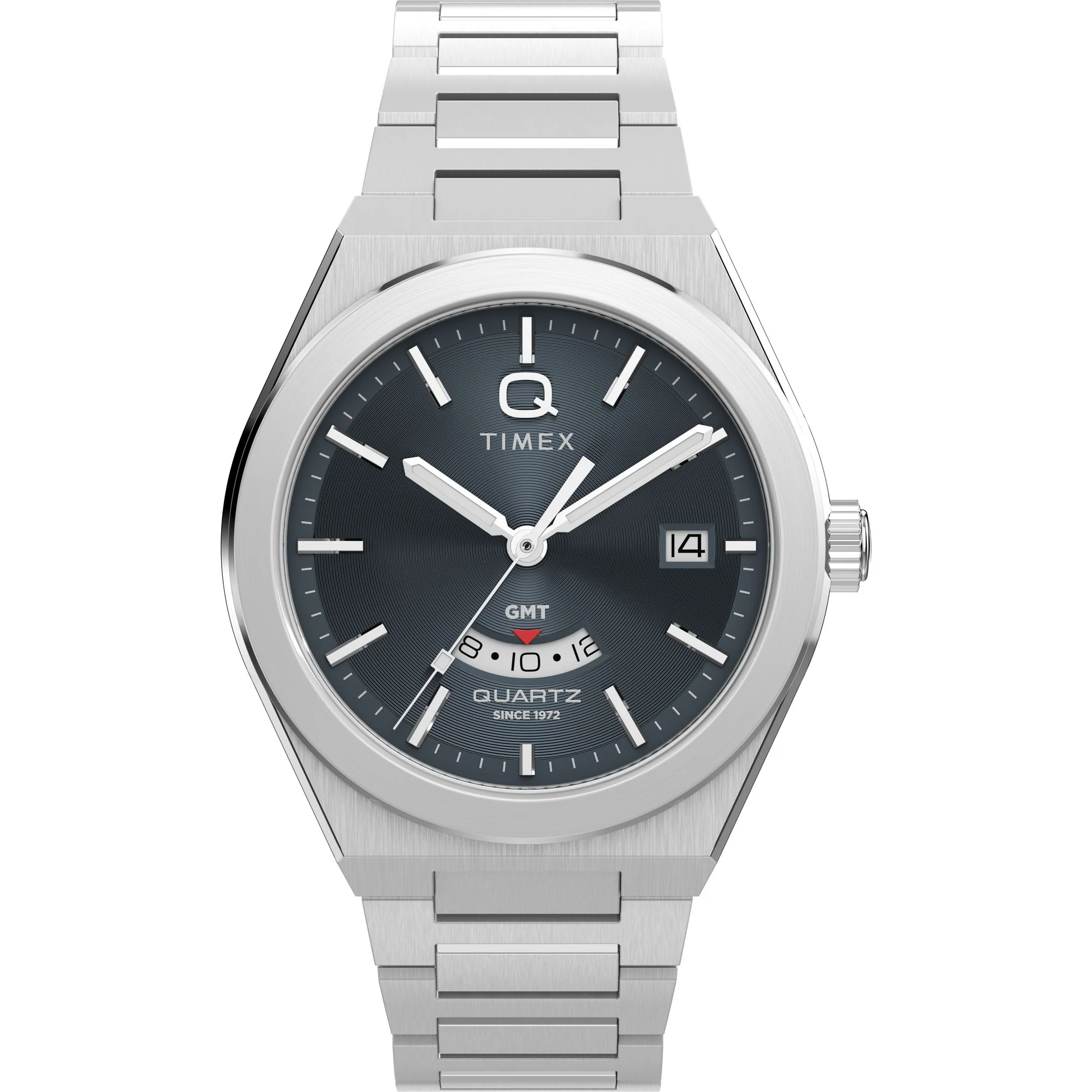 Q Timex Black Round Dial Analog Men's Watch - TW2Y12100UJ