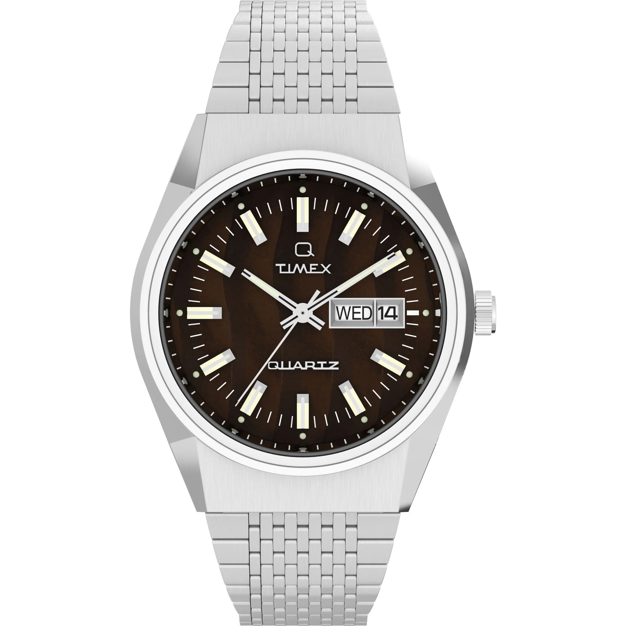Q TIMEX Men Brown Round Dial Analog Watch - TW2W62400UJ