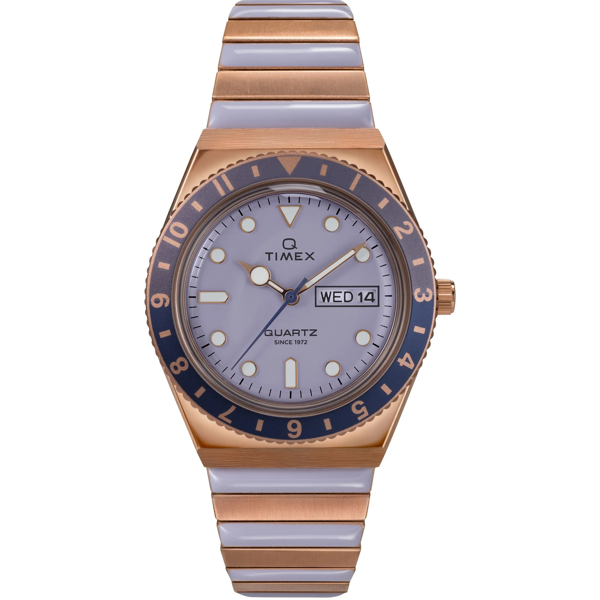 Q Timex Purple Round Dial Analog Women's Watch - TW2W87700UJ