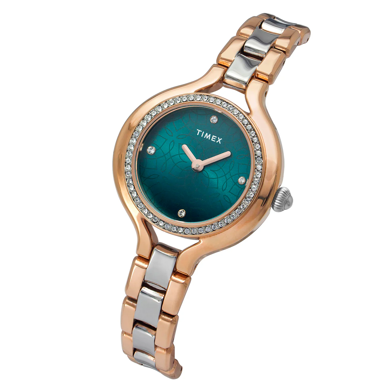 Timex Fria Women's Green Dial Round Case 2 Hands Function Watch -TWEL14009 - Image 3