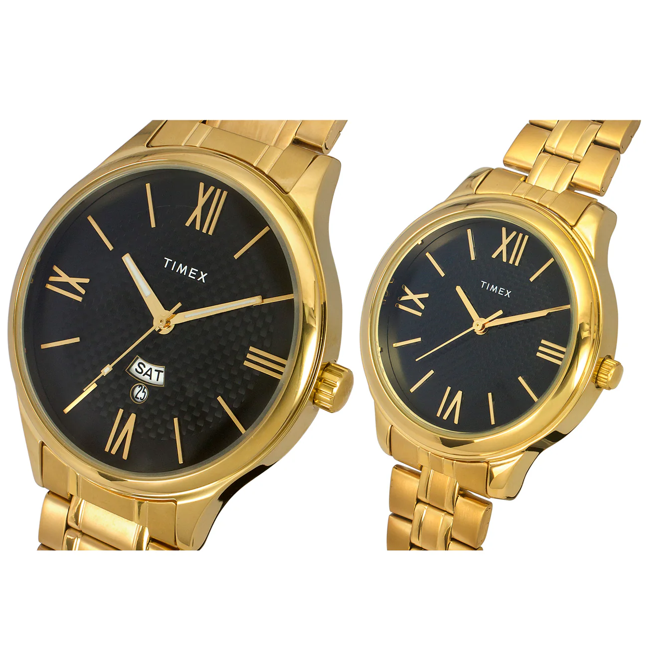 Timex Empera Pairs Black Dial Round Case Day-Date 3 Hands Function Watch -TW00PR283 - Image 2