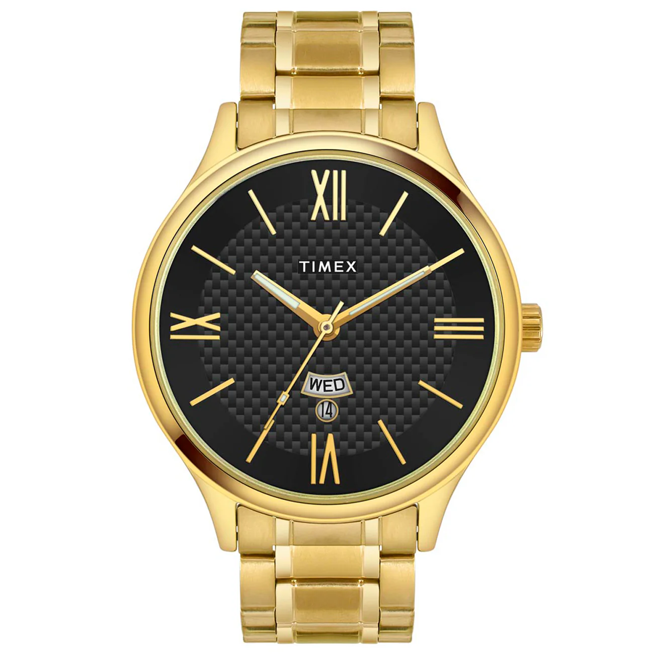 Timex Empera Pairs Black Dial Round Case Day-Date 3 Hands Function Watch -TW00PR283 - Image 3