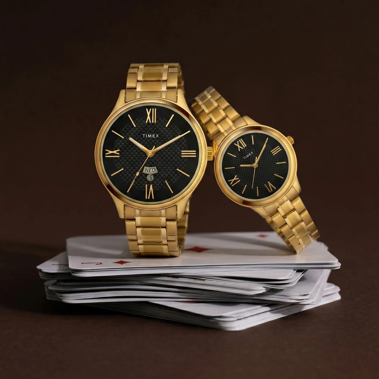 Timex Empera Pairs Black Dial Round Case Day-Date 3 Hands Function Watch -TW00PR283 - Image 8
