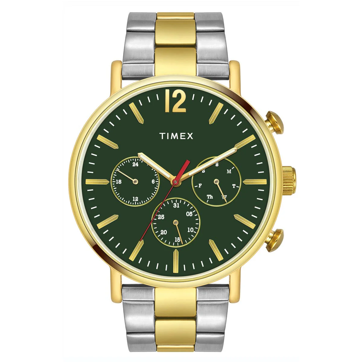 Timex Fashion Men's Green Dial Round Case Multifunction Function Watch -TWEG20008