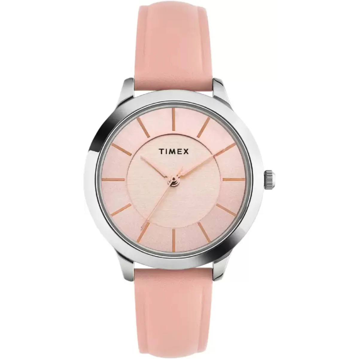 Timex Fashion Women's Pink Dial Round Case 3 Hands Function Watch -TWEL99SMU04