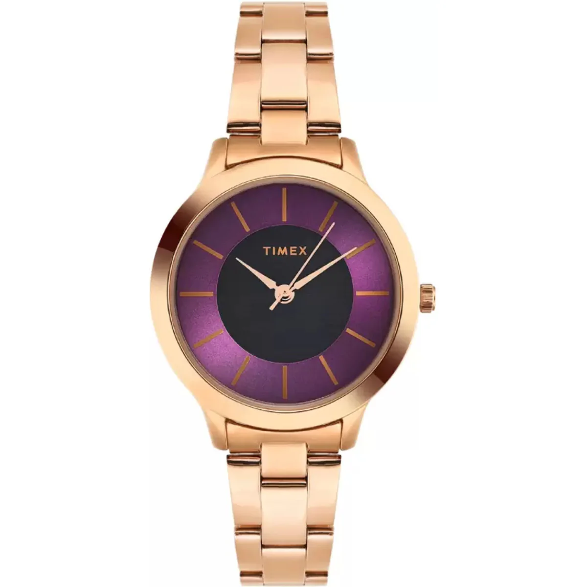 Timex Fashion Women's Black Dial Round Case 3 Hands Function Watch -TWEL99SMU03