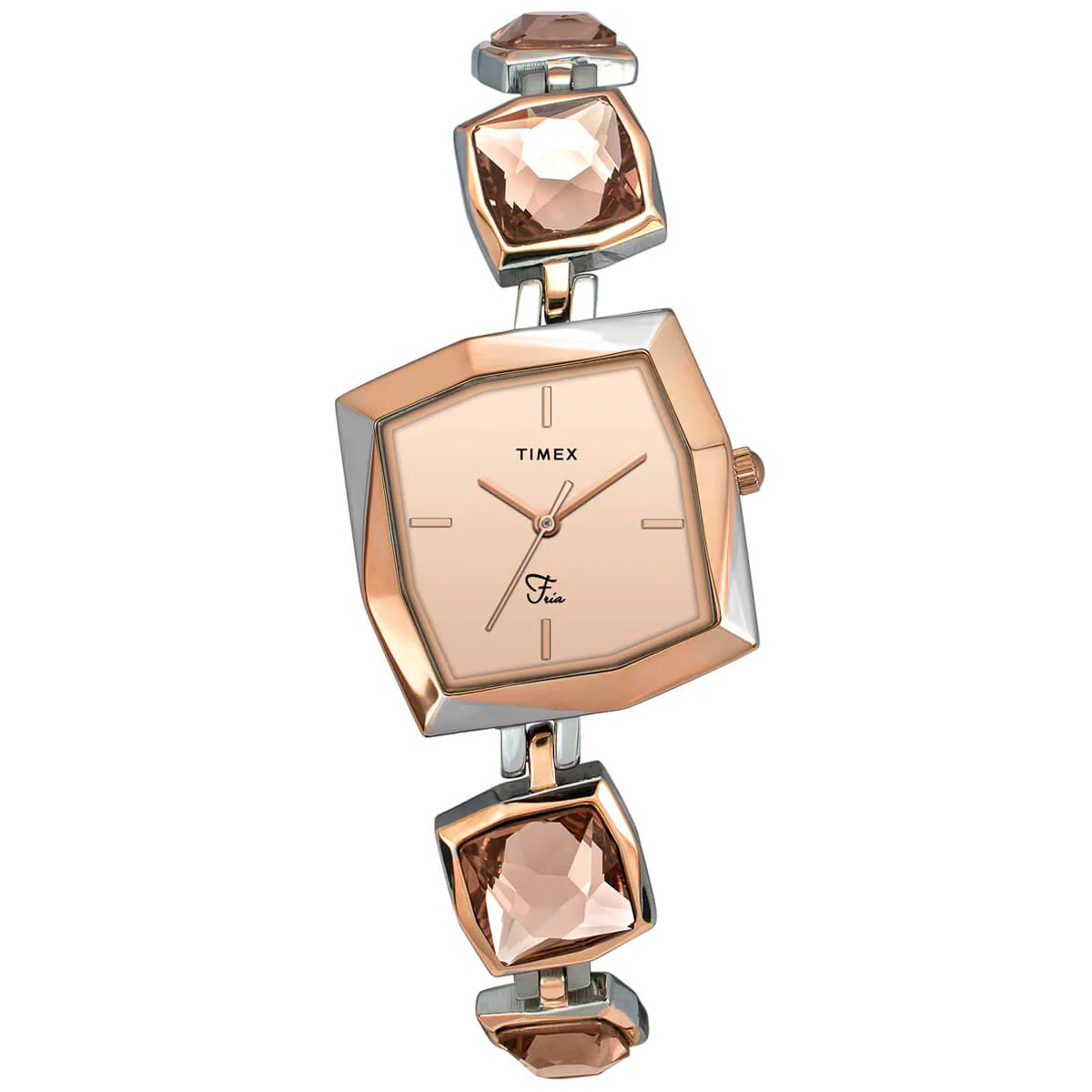 Timex Fria Women Rose Gold Square Analog Watch - TWEL16101