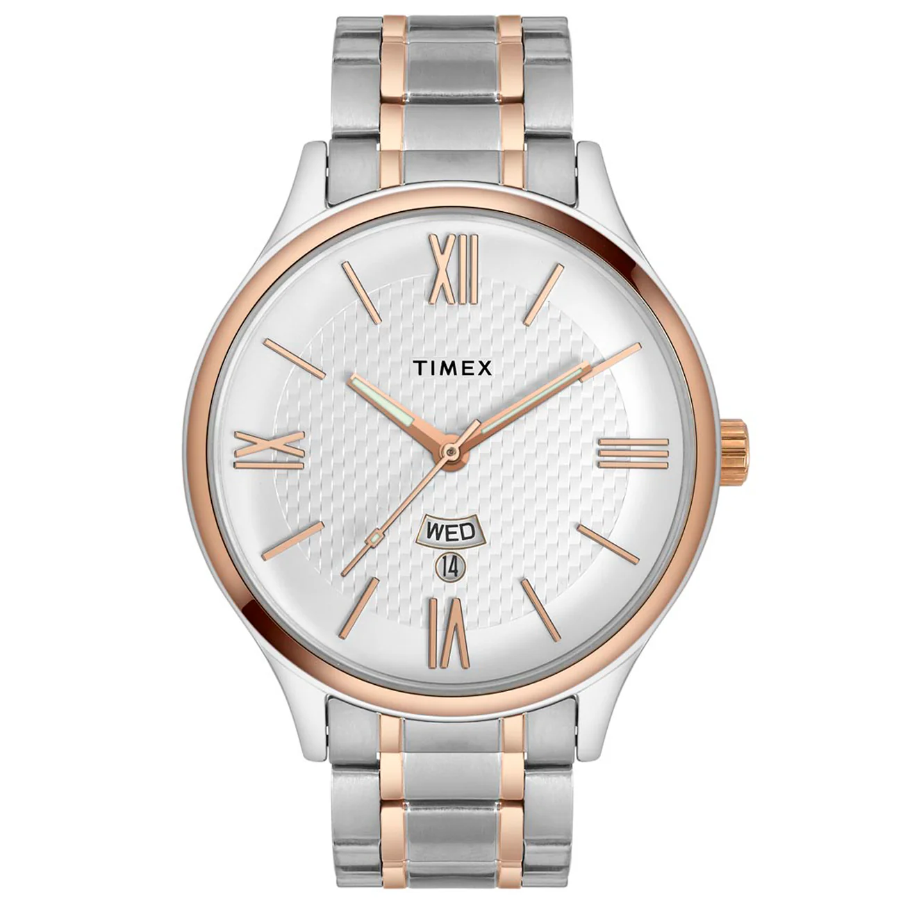 Timex Empera Pairs Silver Dial Round Case Day-Date  3 Hands Function Watch -TW00PR285 - Image 2