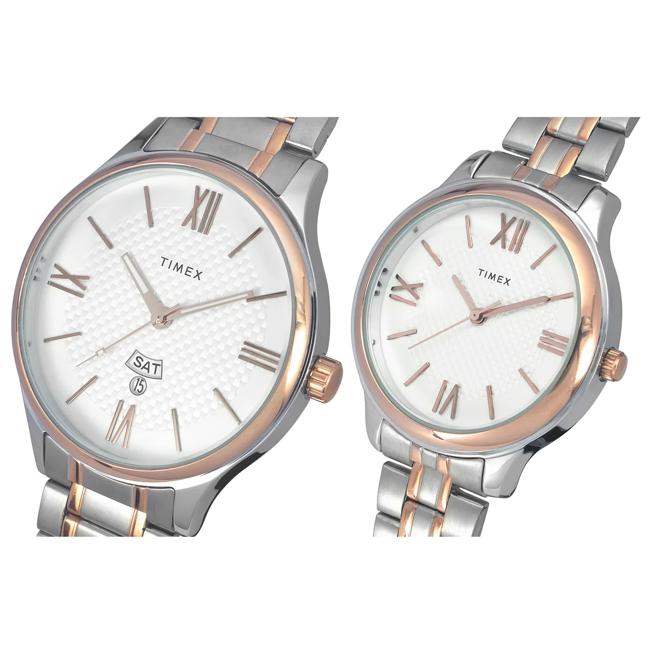 Timex Empera Pairs Silver Dial Round Case Day-Date  3 Hands Function Watch -TW00PR285 - Image 4