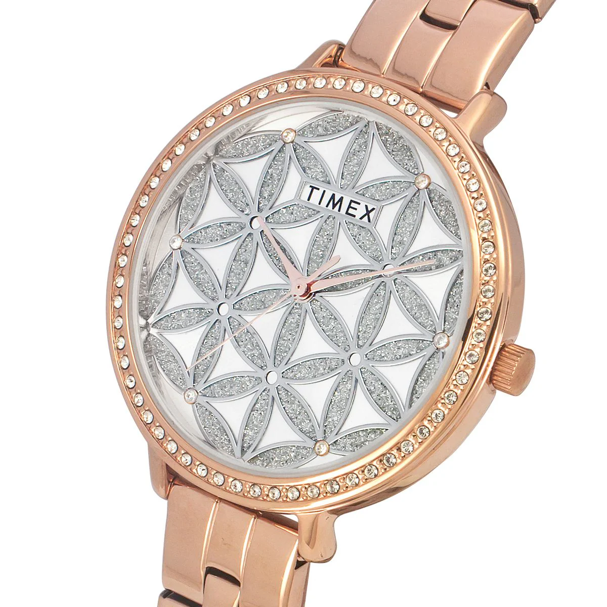 Timex Fashion Women's Silver Dial Round Case 3 Hands Function Watch -TWEL14708 - Image 2