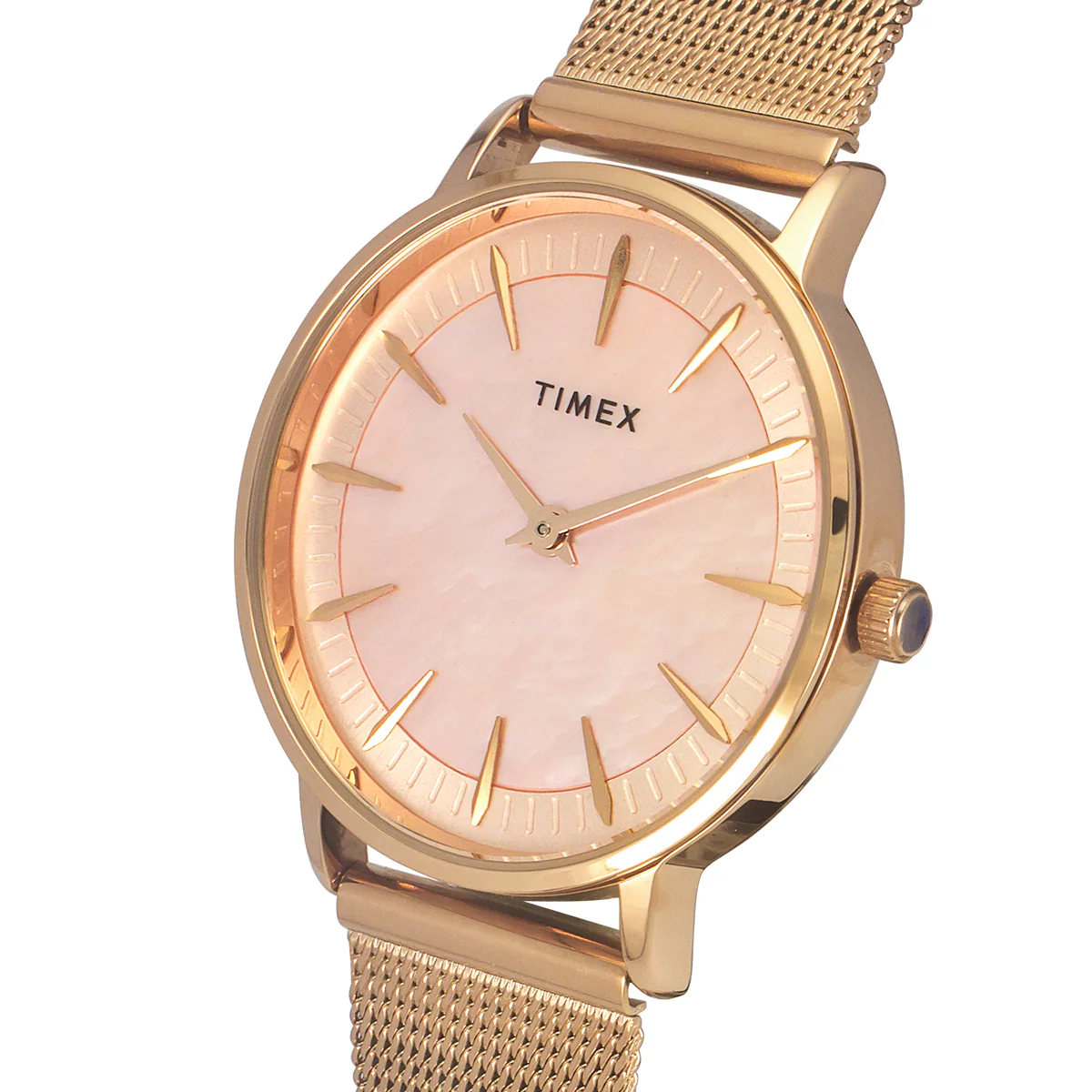 Timex Fashion Women's Mother of Pearl Dial Round Case 2 Hands Function Watch -TWEL15607 - Image 2