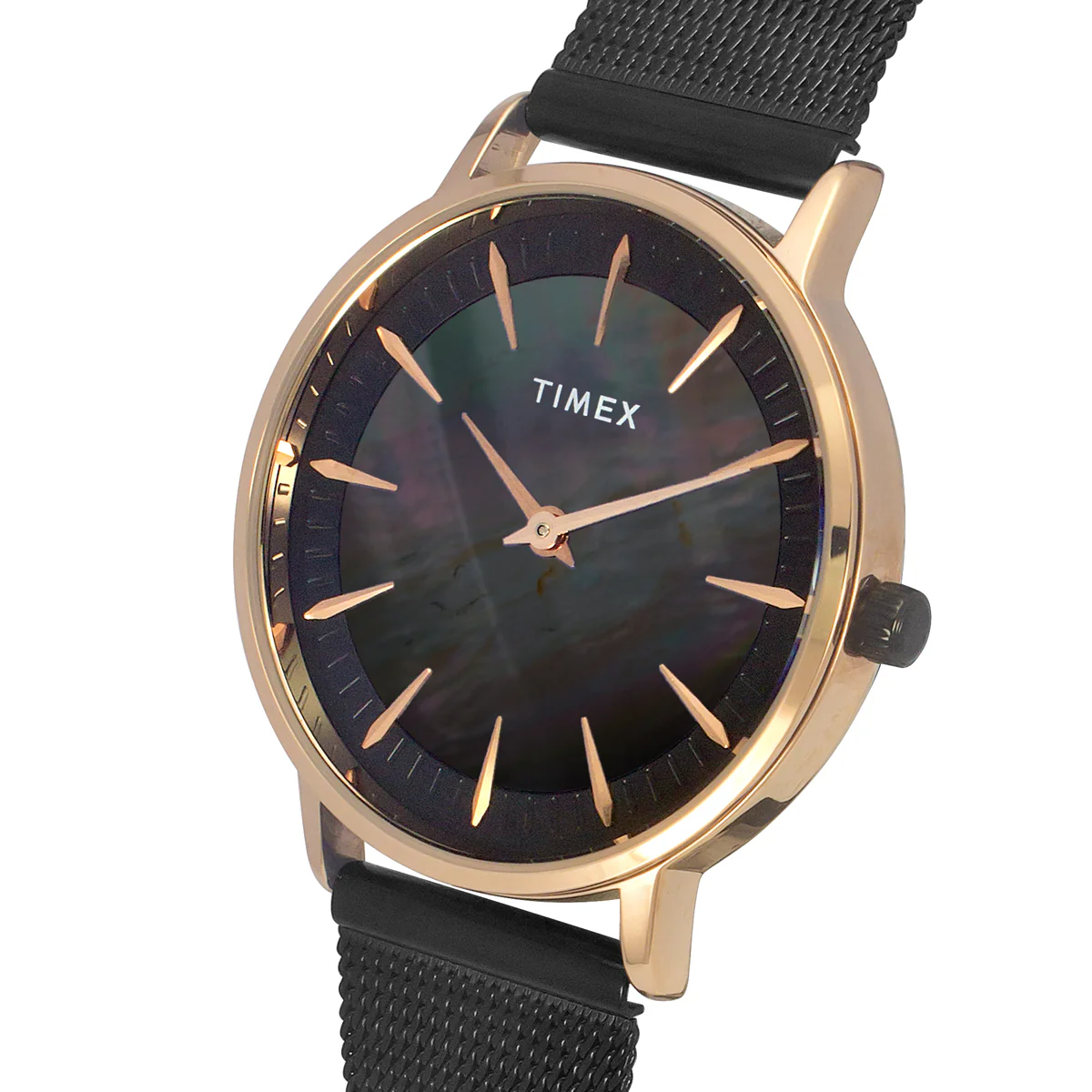 Timex Fashion Women's Mother of Pearl Dial Round Case 2 Hands Function Watch -TWEL15608 - Image 2