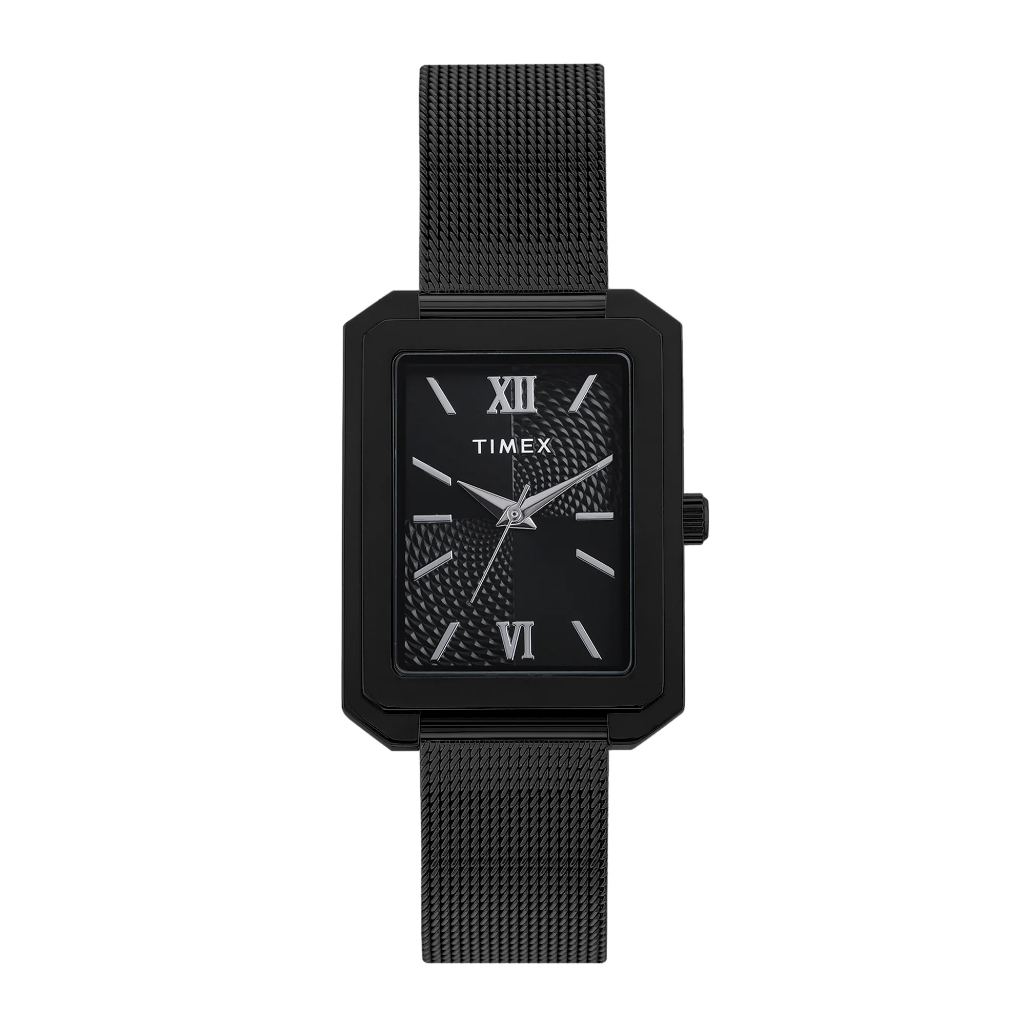 Timex Black Rectangle Dial Analog Women's Watch - TWEL233SMU01