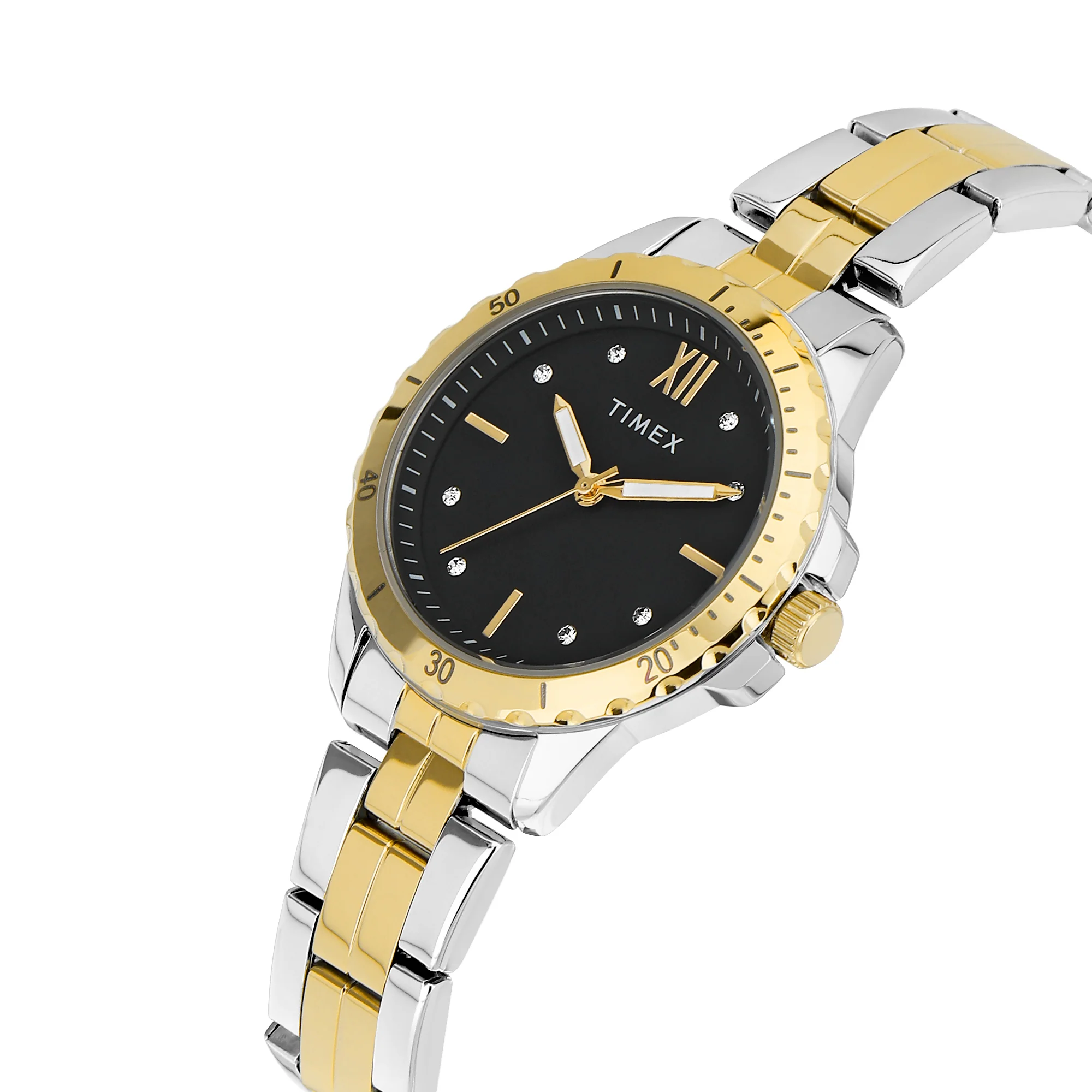 Timex Black Round Dial Analog Women's Watch - TWEL232SMU04 - Image 2