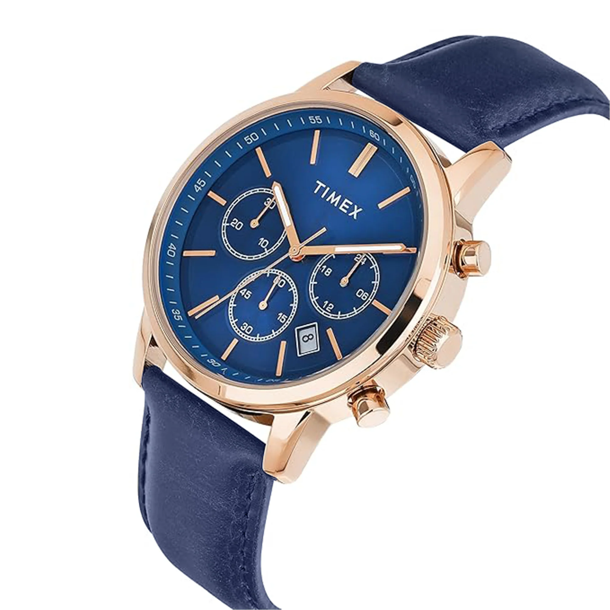 Timex Blue Round Dial Analog Chronograph Men's Watch - TWEG294SMU03 - Image 2