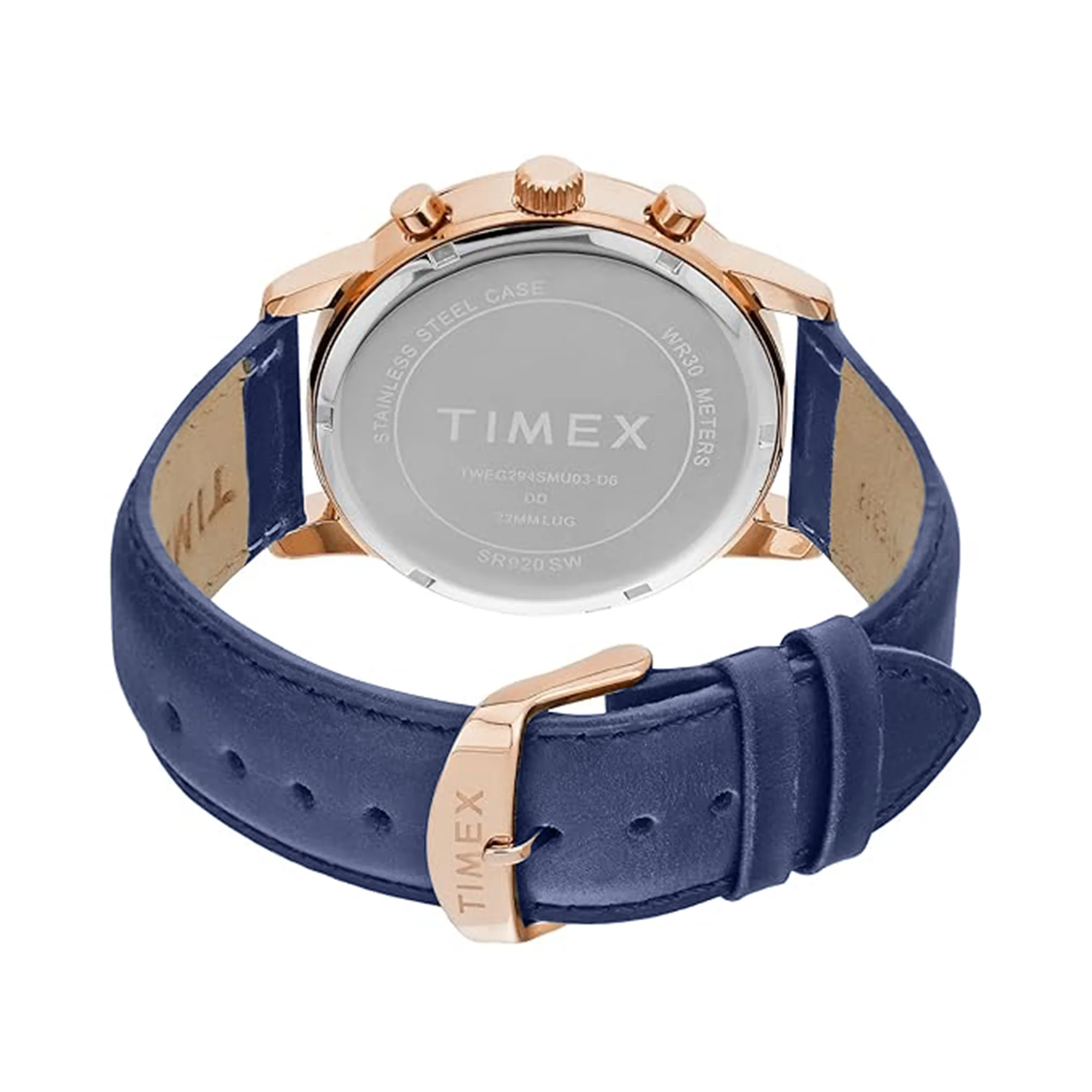Timex Blue Round Dial Analog Chronograph Men's Watch - TWEG294SMU03 - Image 5