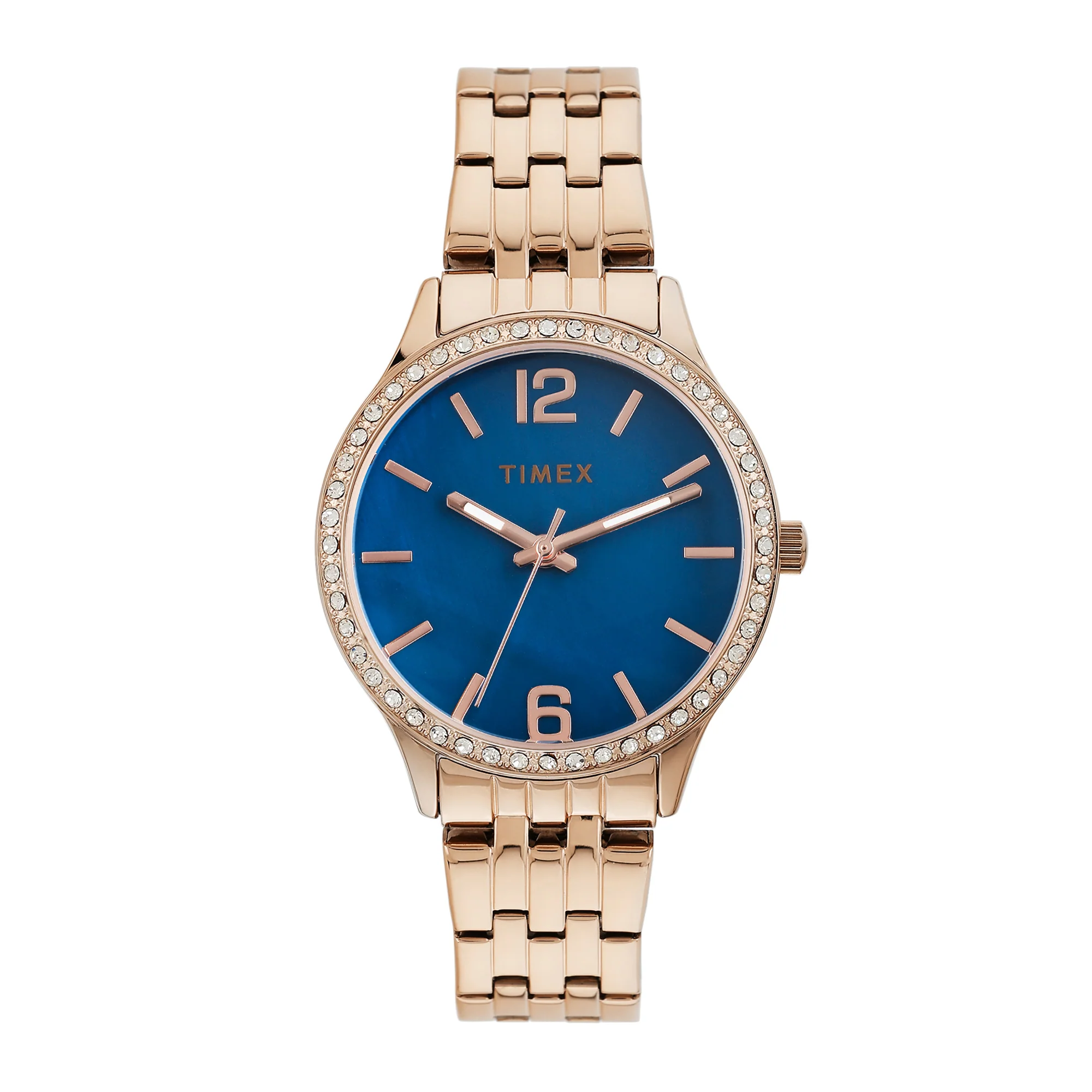 Timex Blue Round Dial Analog Women's Watch - TWEL230SMU03