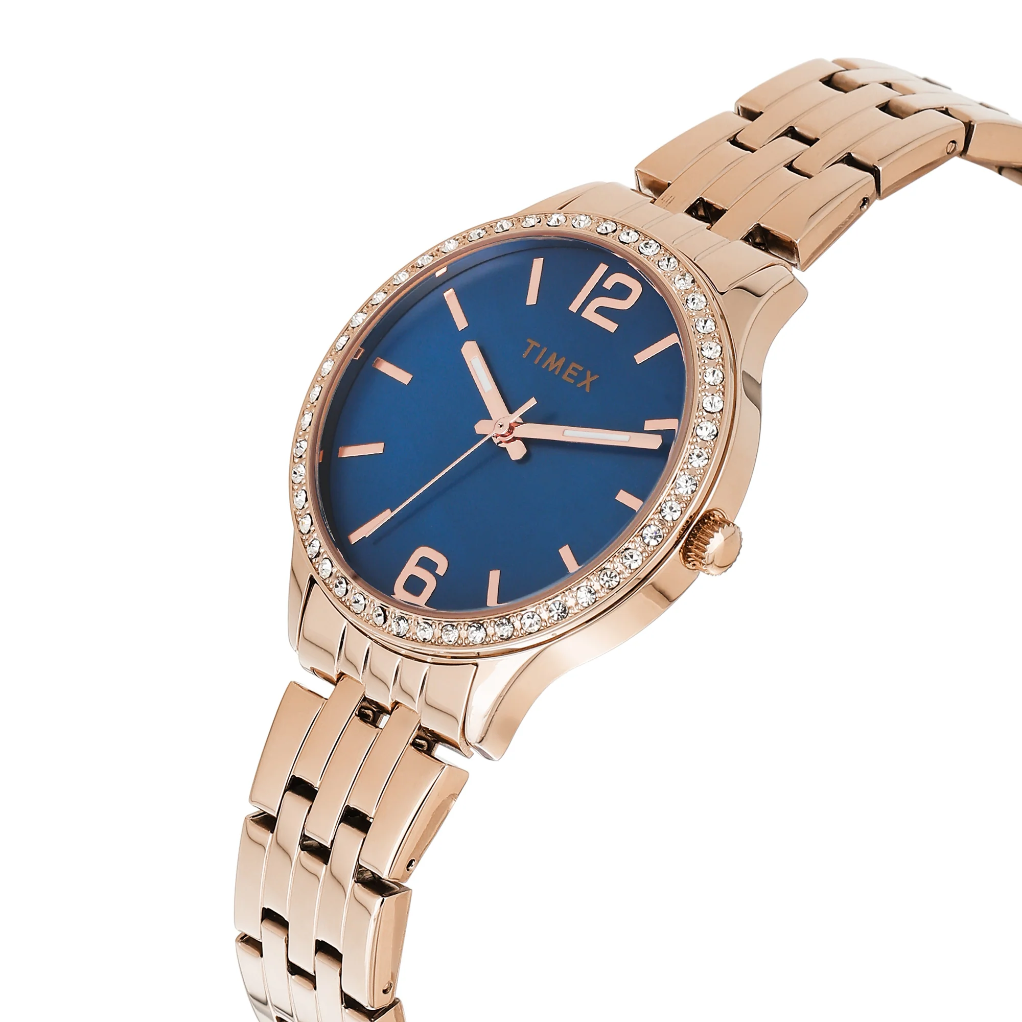 Timex Blue Round Dial Analog Women's Watch - TWEL230SMU03 - Image 2