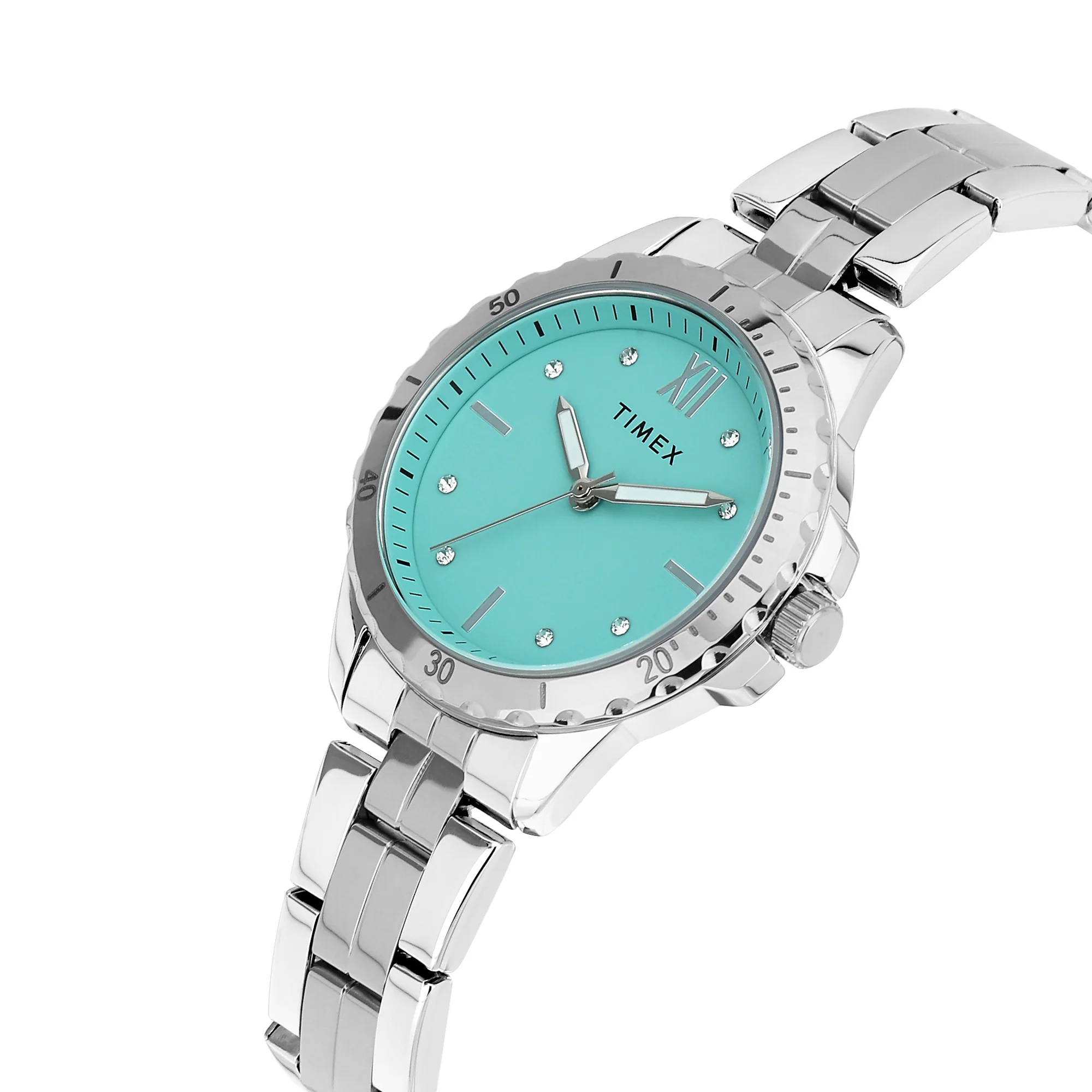 Timex Blue Round Dial Analog Women's Watch - TWEL232SMU02 - Image 2