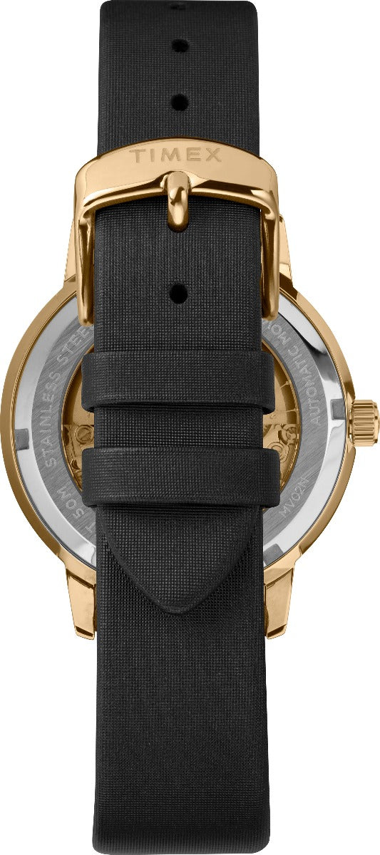Timex City Collection Women's Mechanical Automatic Wind Gold-Tone Dial Automatic Function Watch -TW2T86300 - Image 3