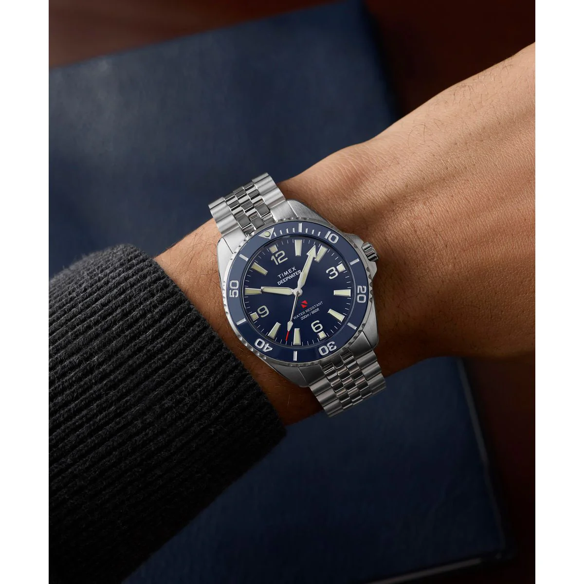 Timex Deepwater Arctic Round 41mm Blue Dial Analog Men Watch - TW2Y64600IK - Image 4