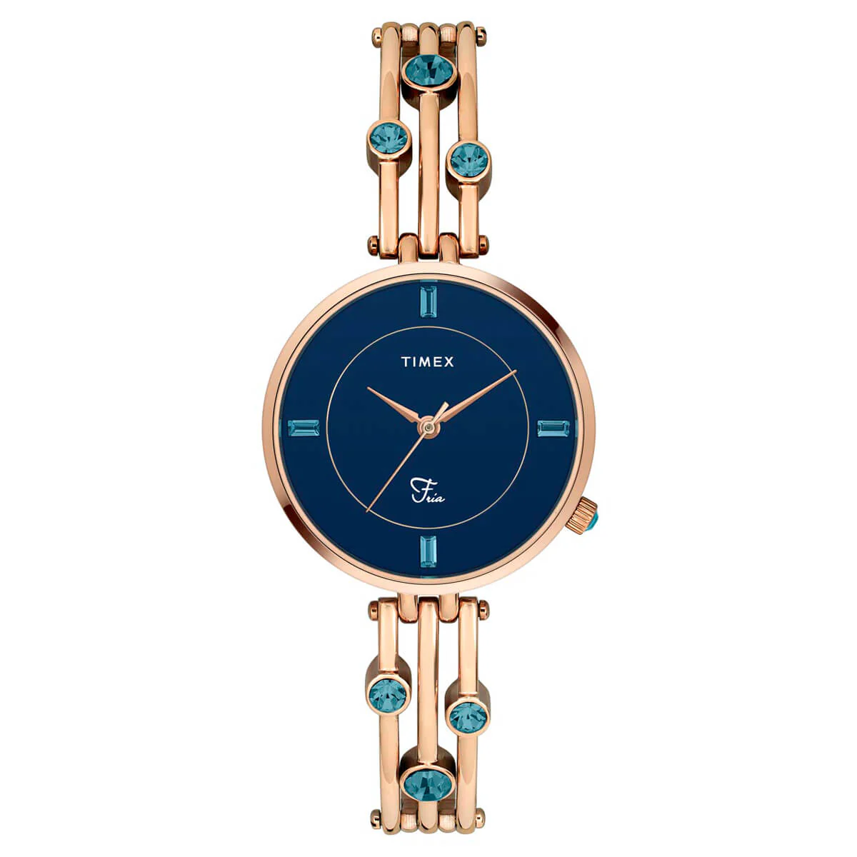 Timex Fria Women Blue Round Analog Watch - TWEL16002