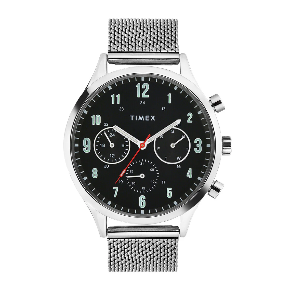 Timex Fashion Collection Premium Quality Multifunction Men Analog Black Dial Coloured Quartz Watch, Round Dial with 43mm Case width - TWHG03SMU01