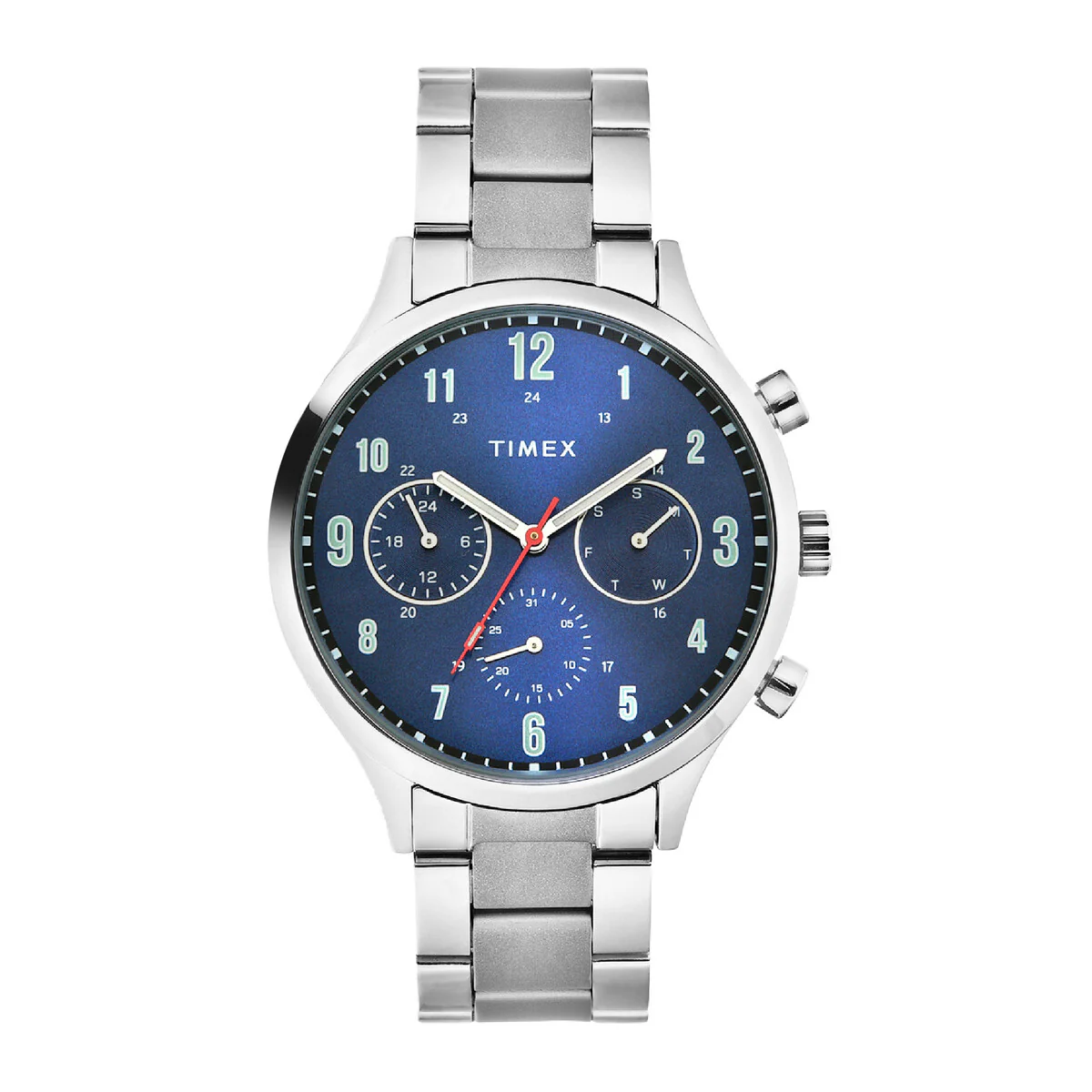 Timex Fashion Collection Premium Quality Multifunction Men Analog Blue Dial Coloured Quartz Watch, Round Dial with 43mm Case width - TWHG03SMU05