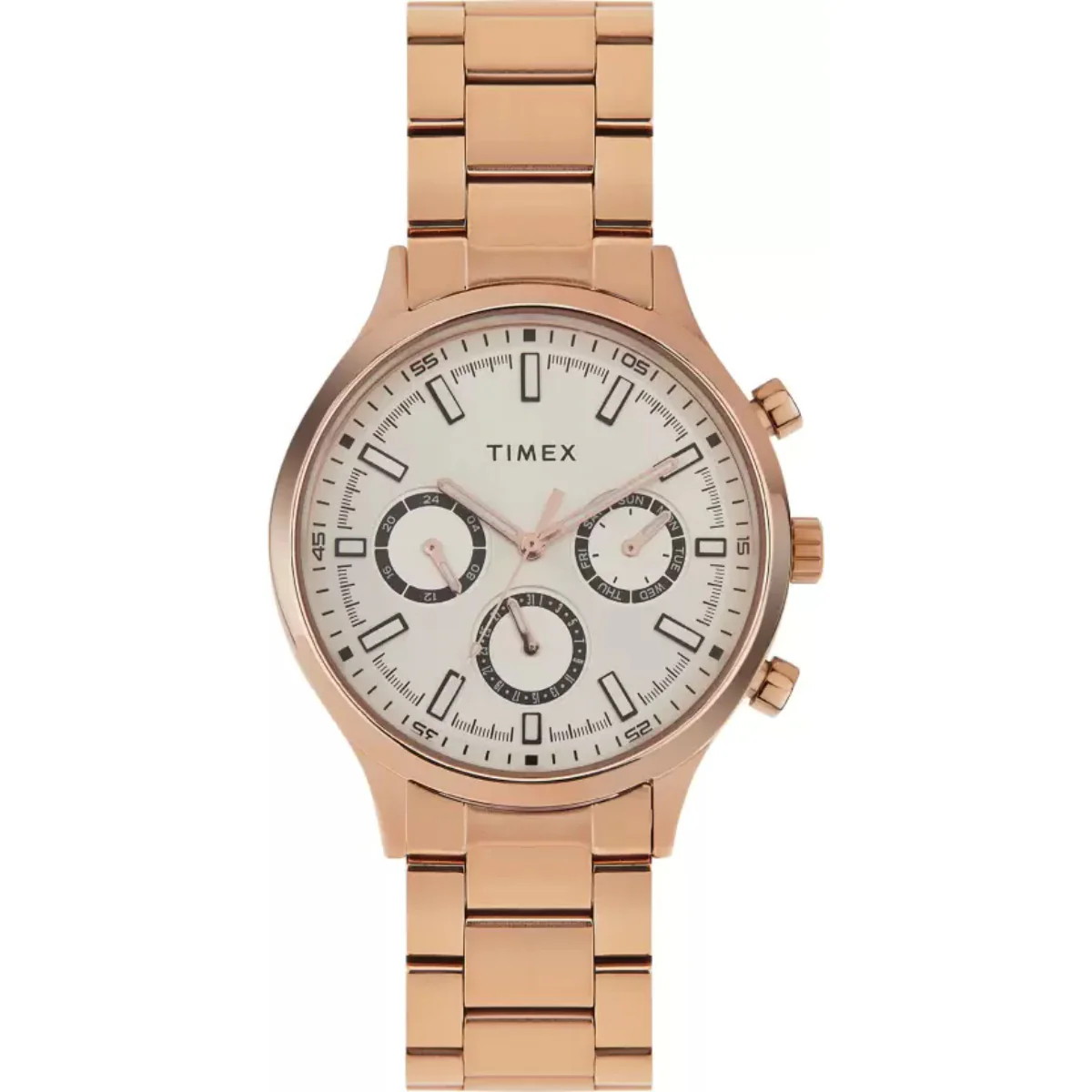 Timex Fashion Collection Premium Quality Multifunction Men Analog Silver Dial Coloured Quartz Watch, Round Dial with 43mm Case width - TWHG03SMU21