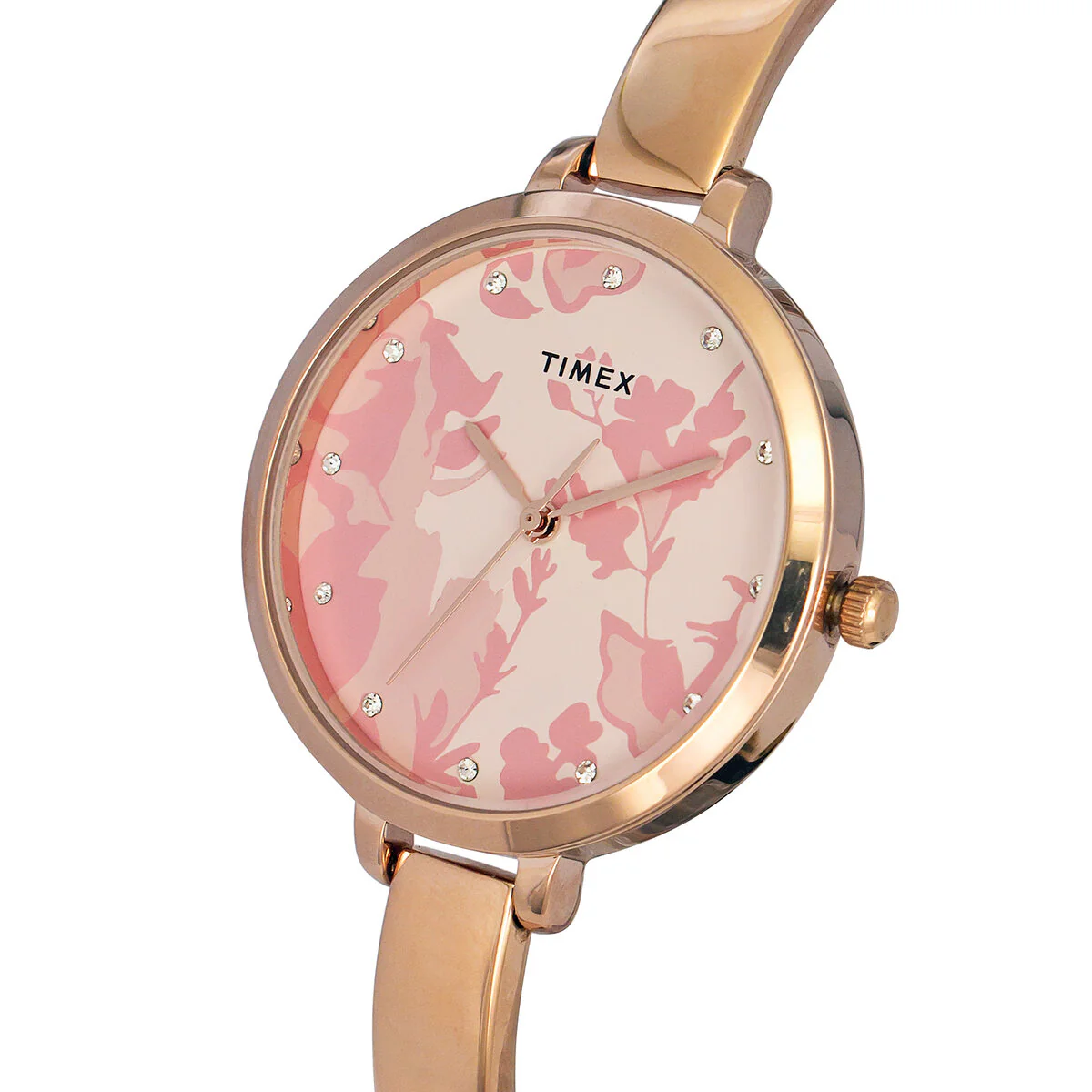 Timex Fashion Collection Premium Quality Women Analog Pink Dial Coloured Quartz Watch, Round Dial with 34mm Case width - TWEL128SMU02 - Image 2