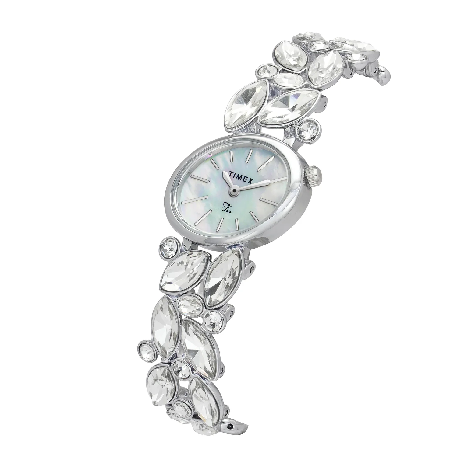TIMEX Fria Mother of Pearl White Oval Dial Analog Women's Watch - TWEL20900 - Image 2