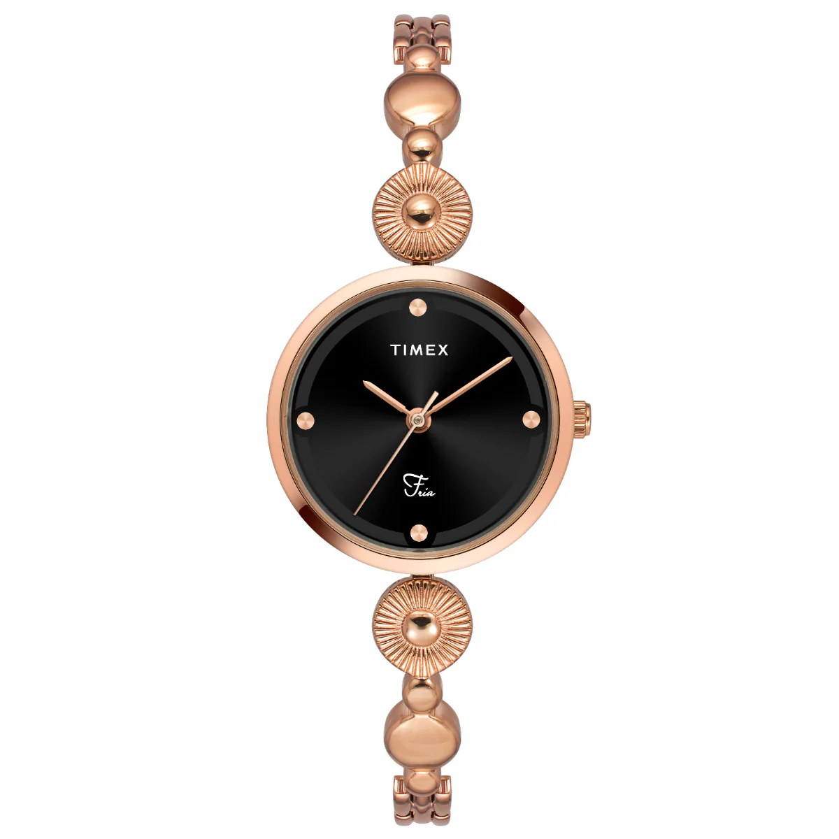 Timex Fria Women Black Round Analog Watch - TWEL18203