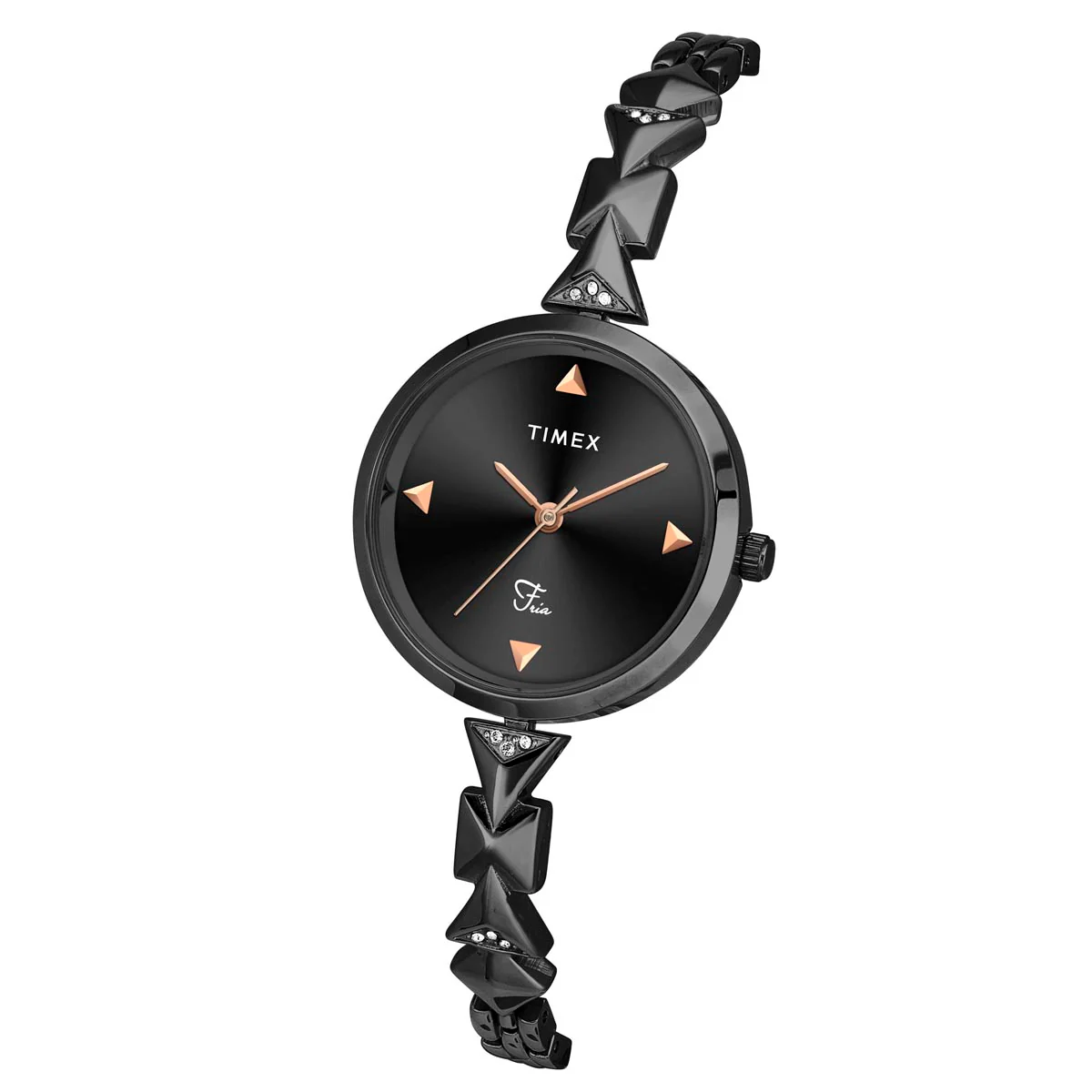 Timex Fria Women Black Round Analog Watch - TWEL18303 - Image 2